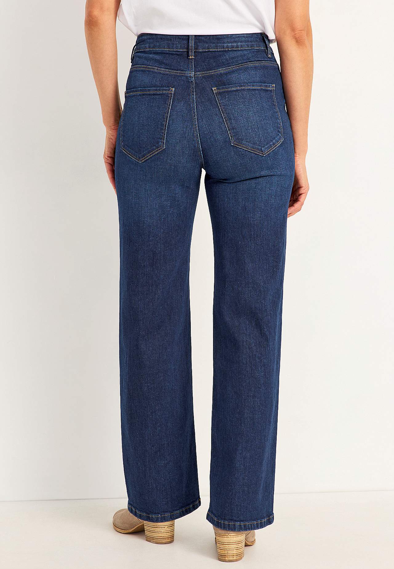 Stretchjeans med hög midja