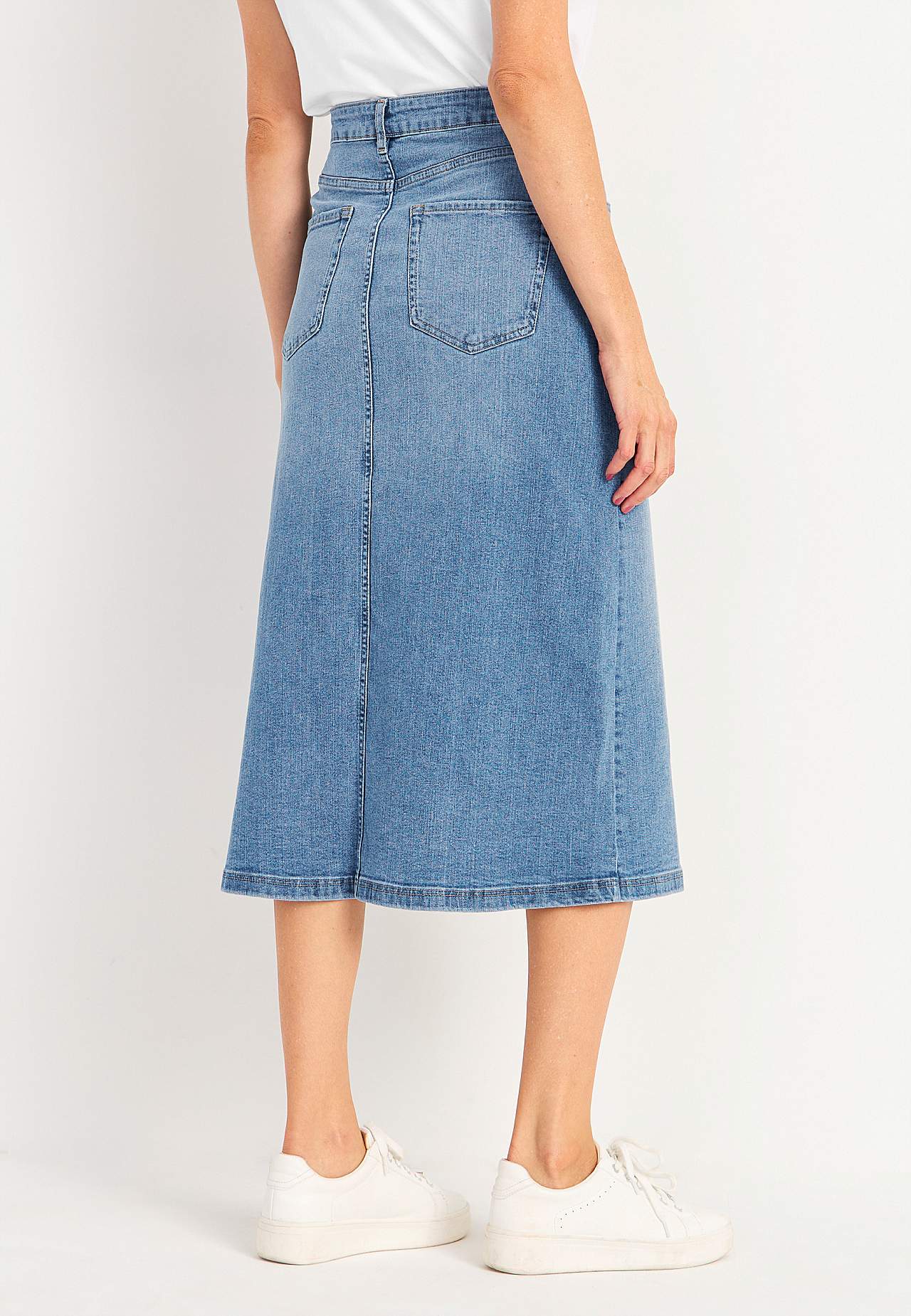 Jeanskjol med slits fram