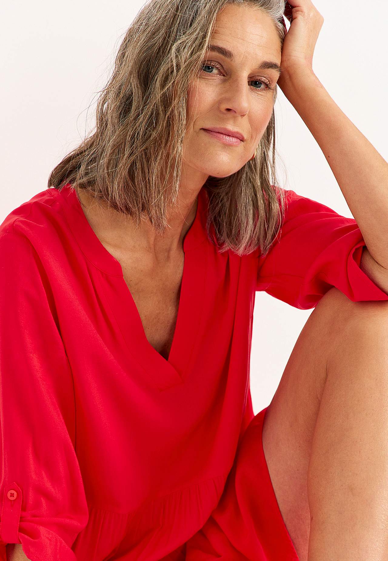 Klänning med volanger