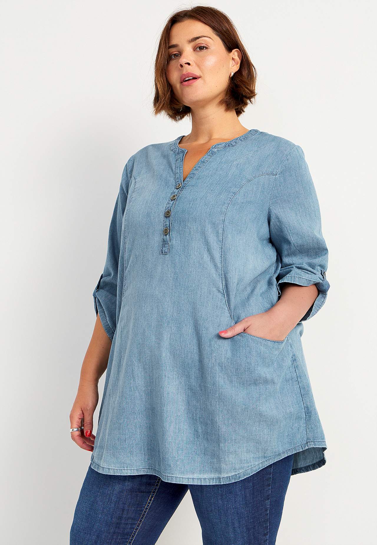 Denimtunika med fickor