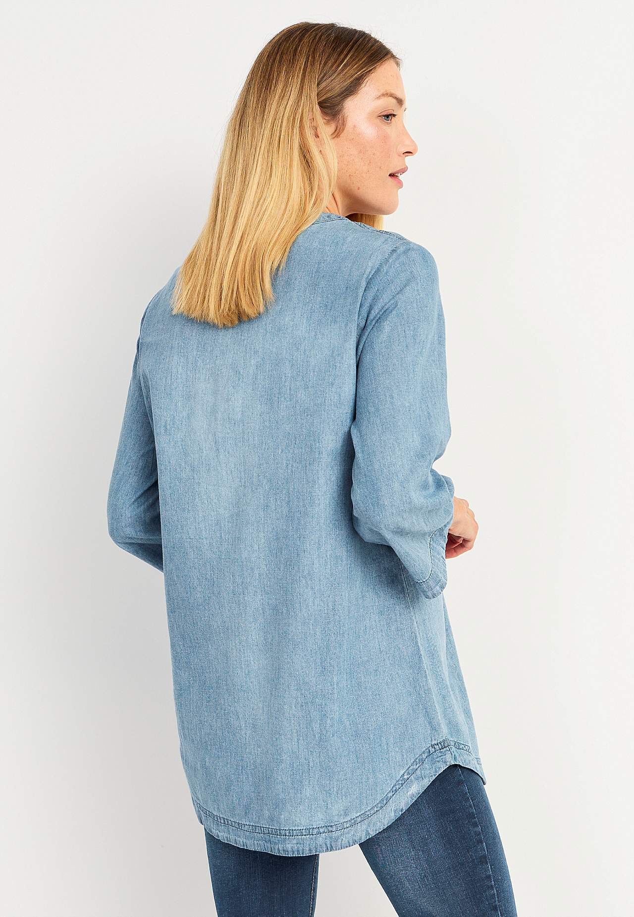 Denimtunika med snörning Ella