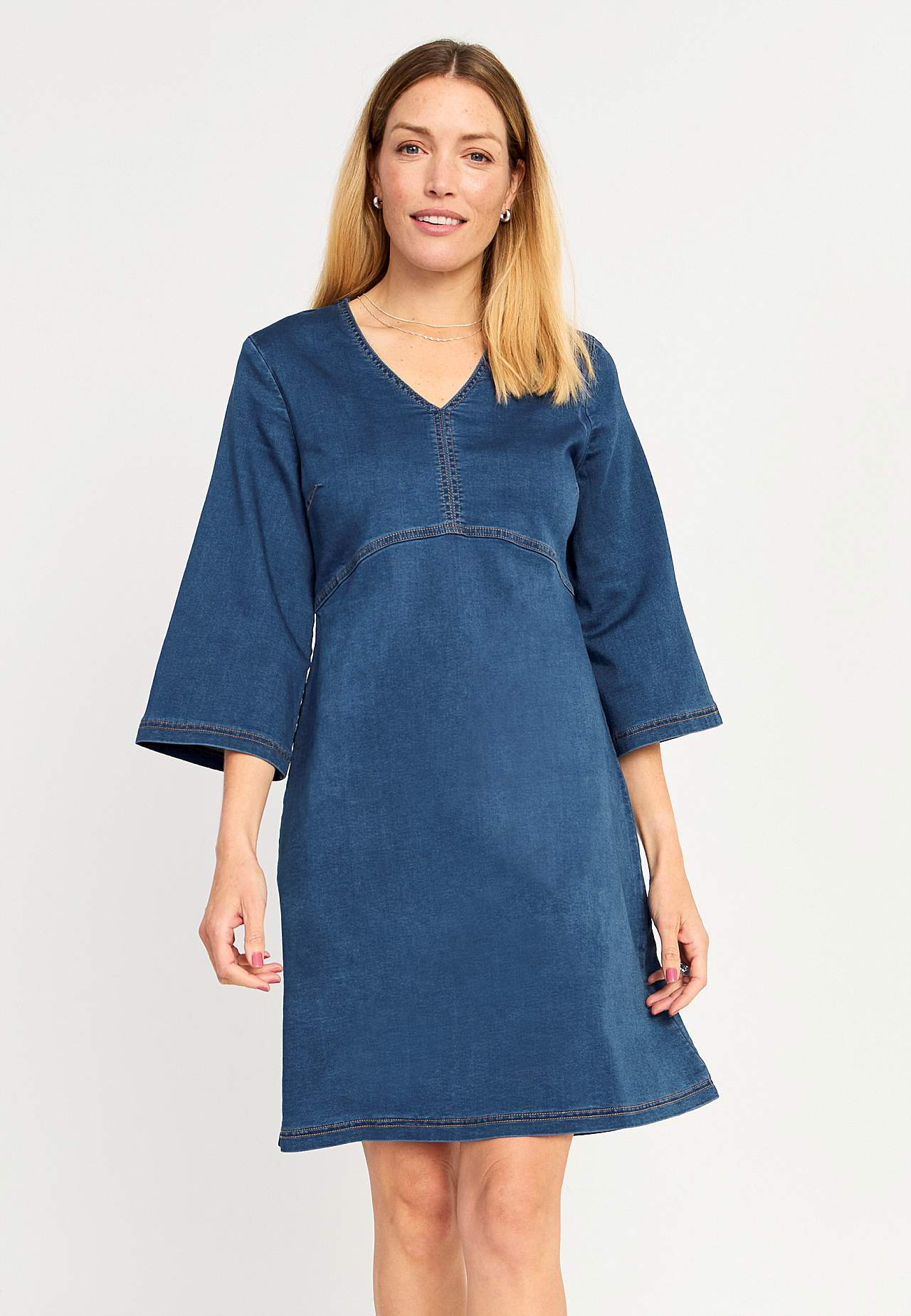 Klänning i denimtrikå Olga