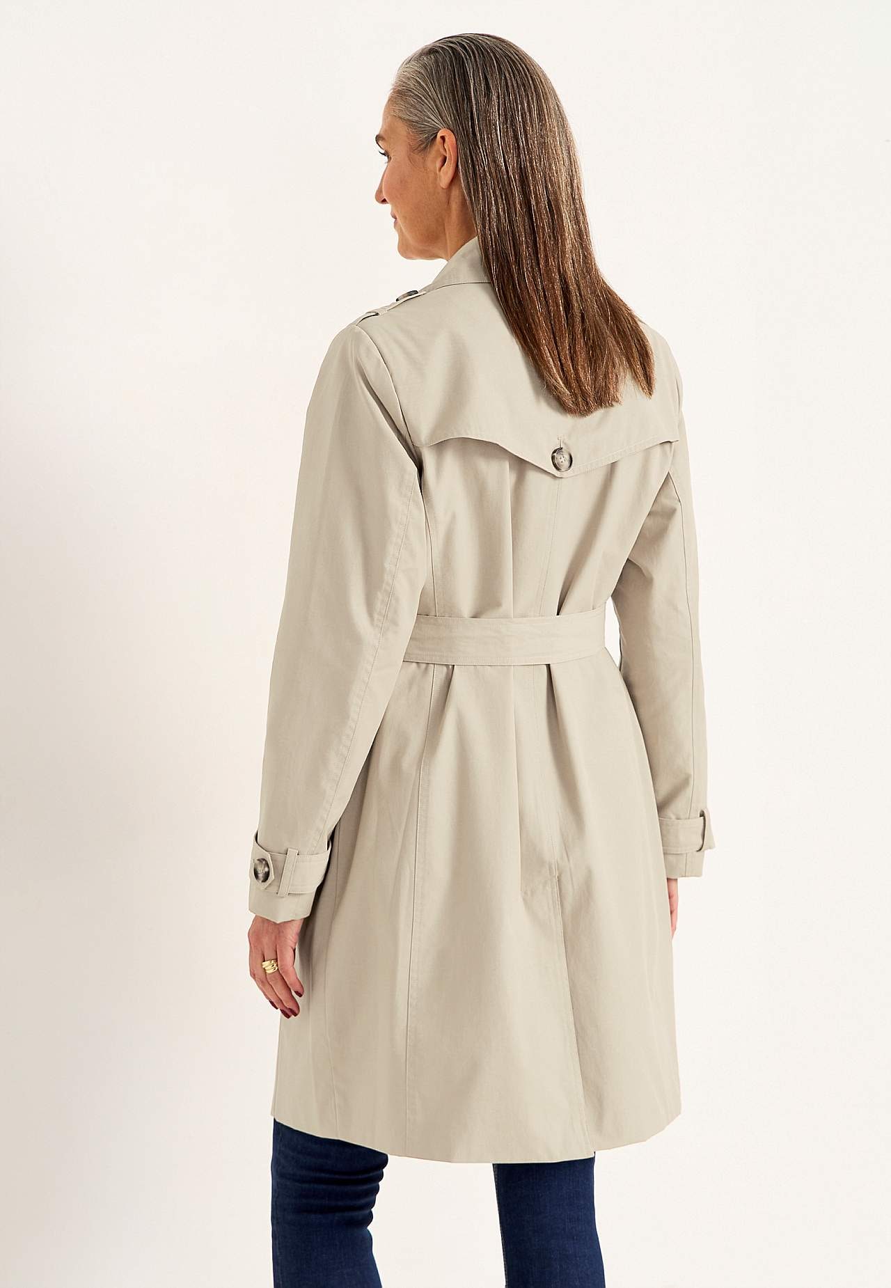 Enkelknäppt trenchcoat