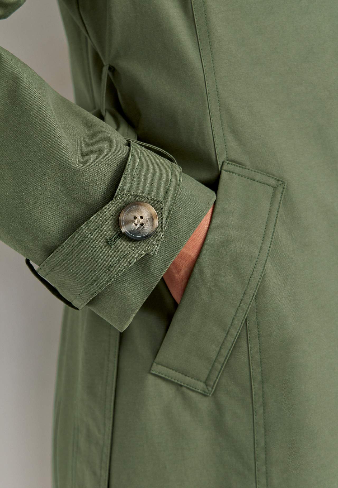 Enkelknäppt trenchcoat