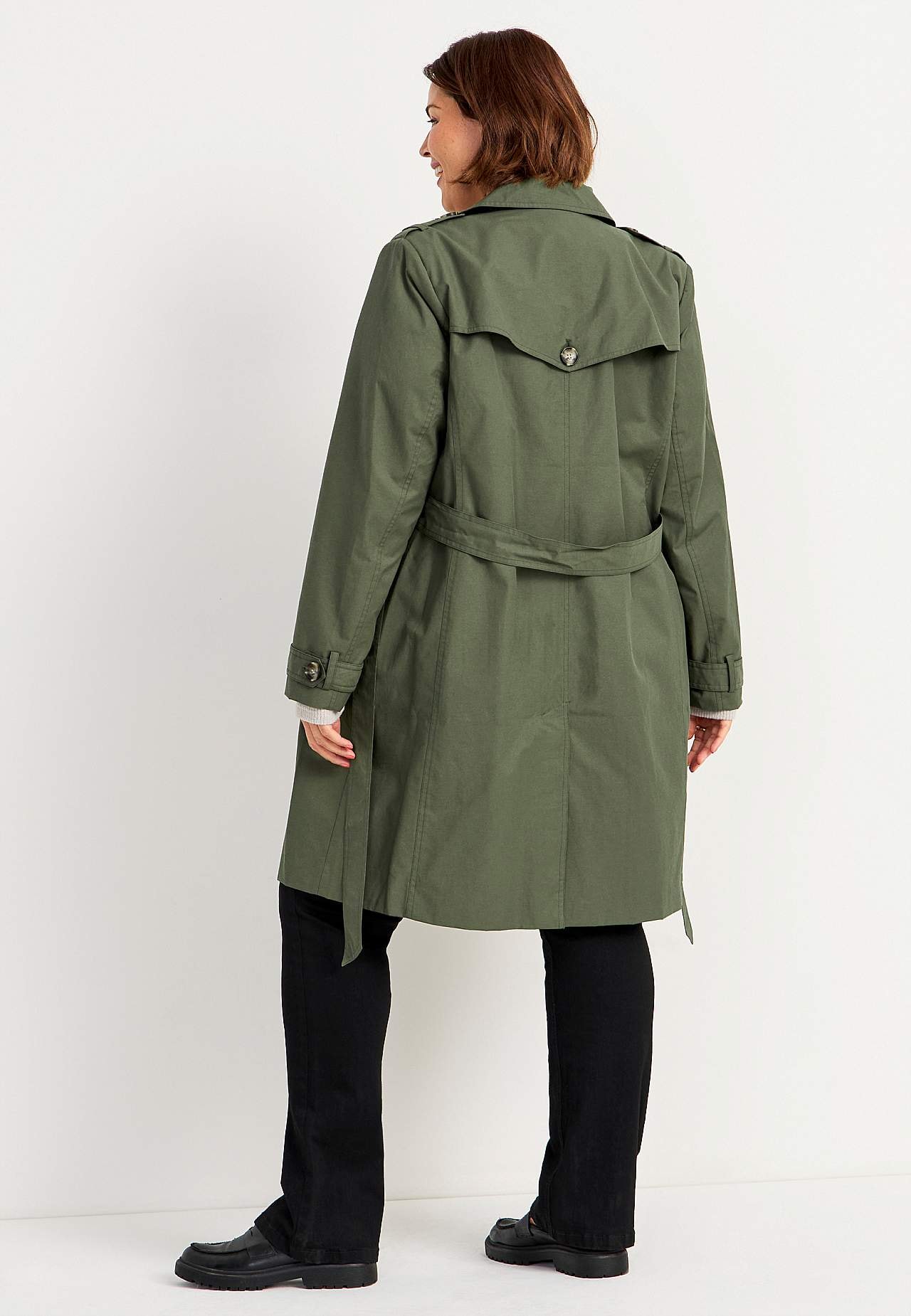 Enkelknäppt trenchcoat