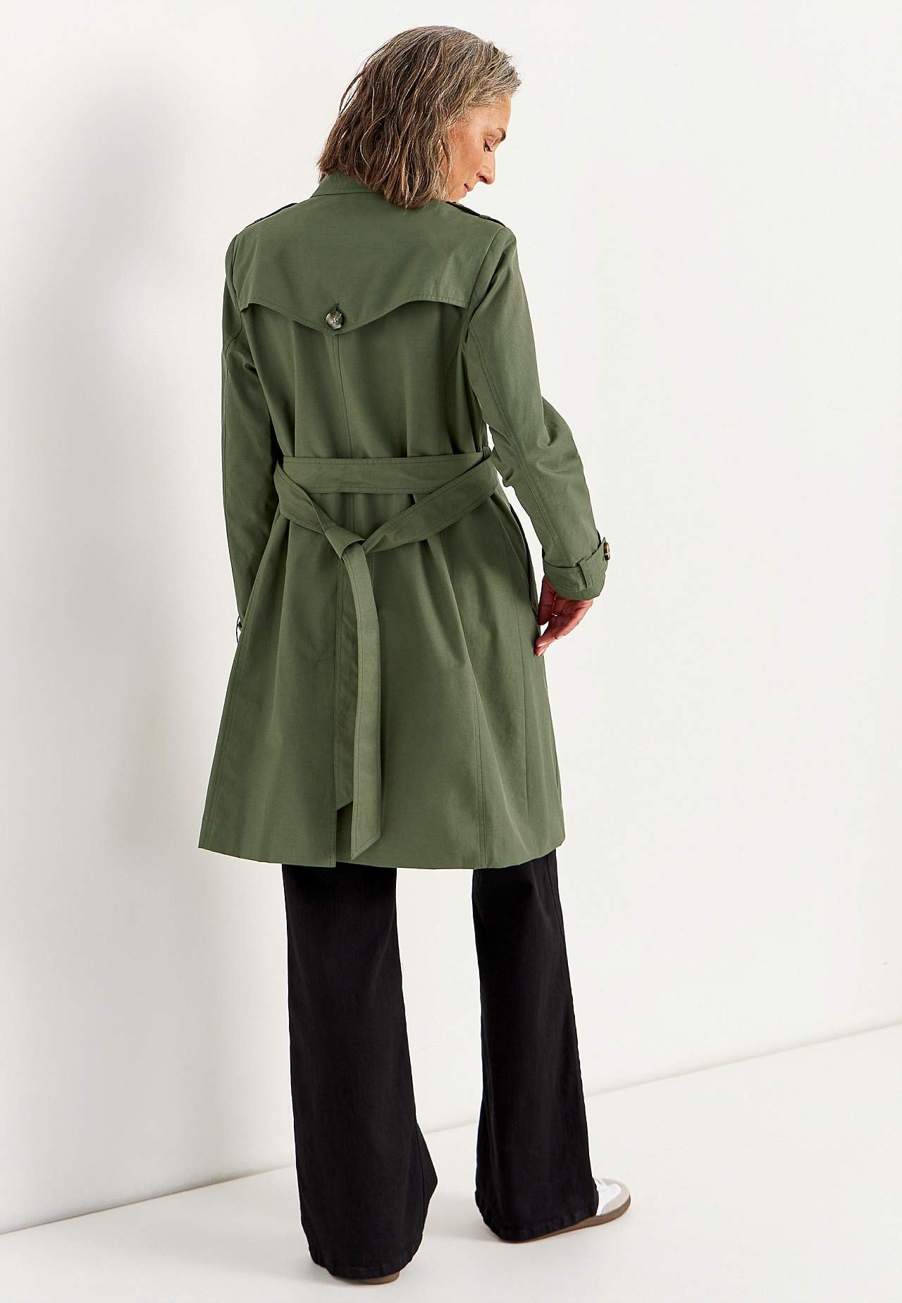 Enkelknäppt trenchcoat