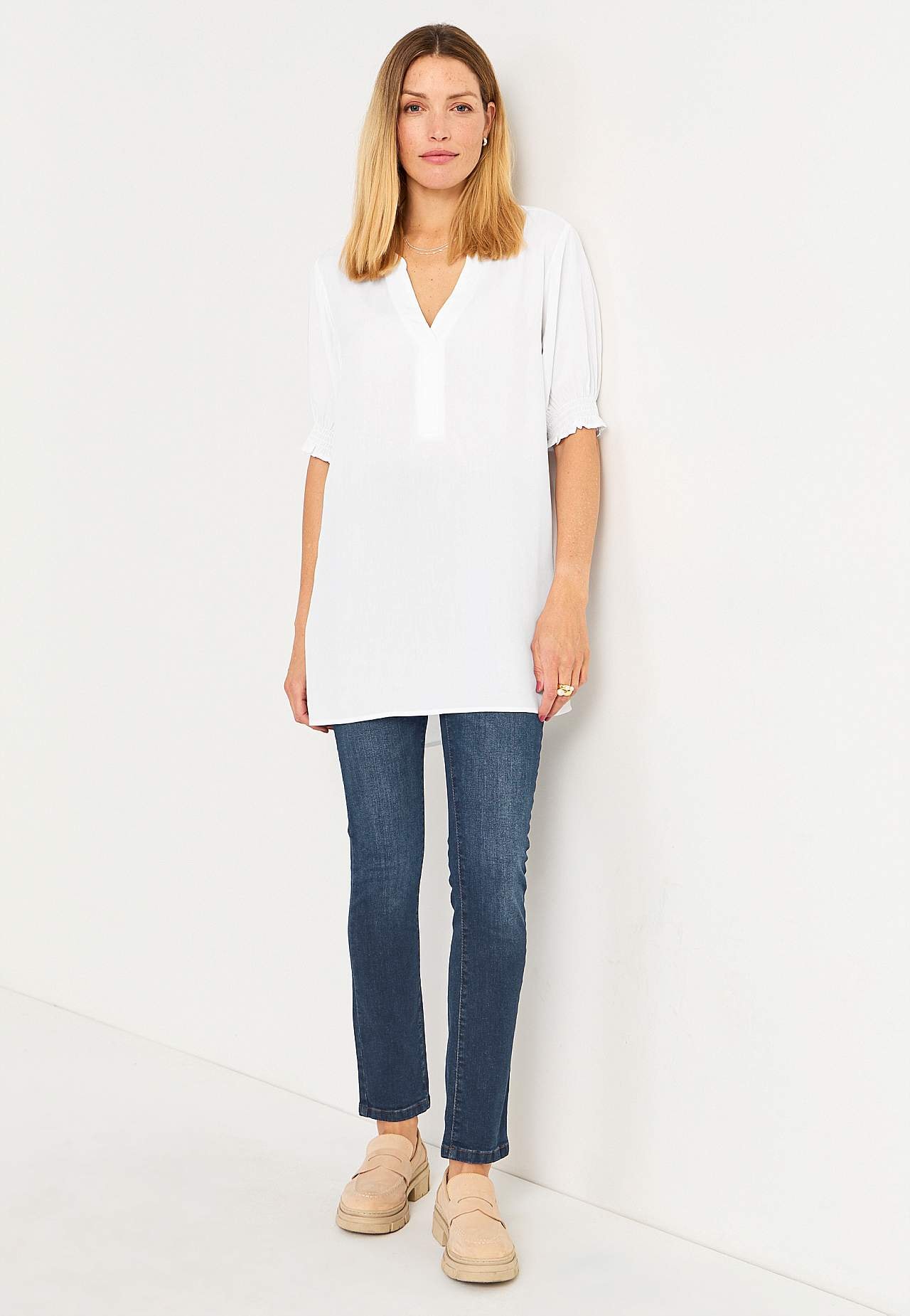 Smala jeans med hög midja - tre längder