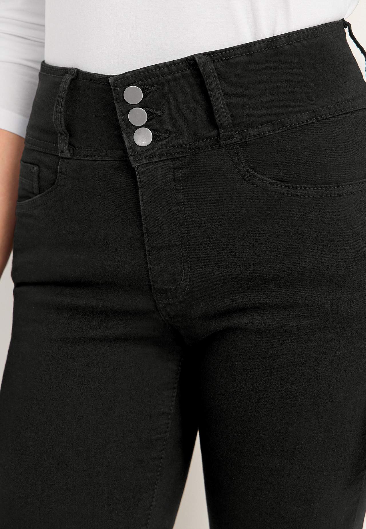 Smala jeans med hög midja - tre längder