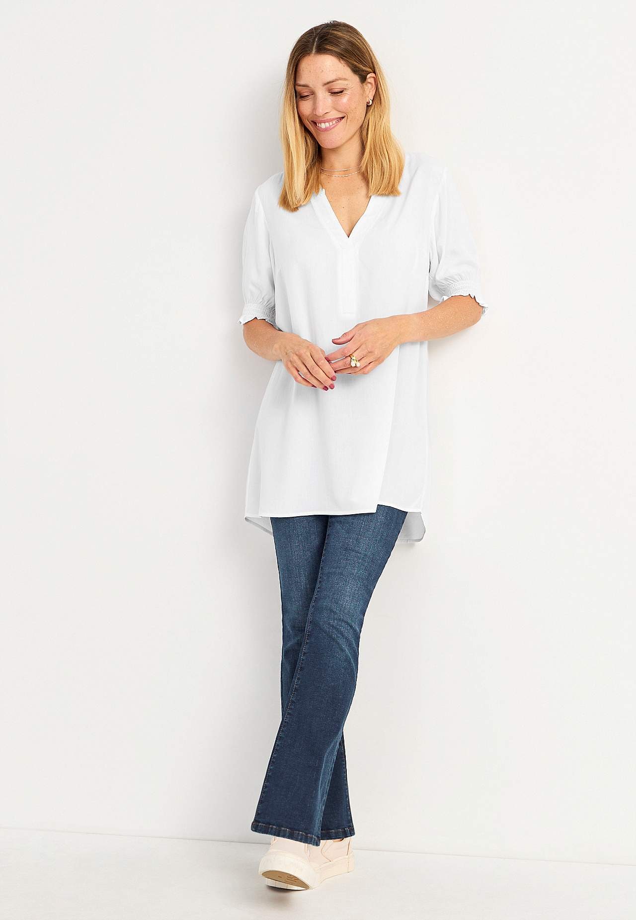 Bootcut jeans med hög midja