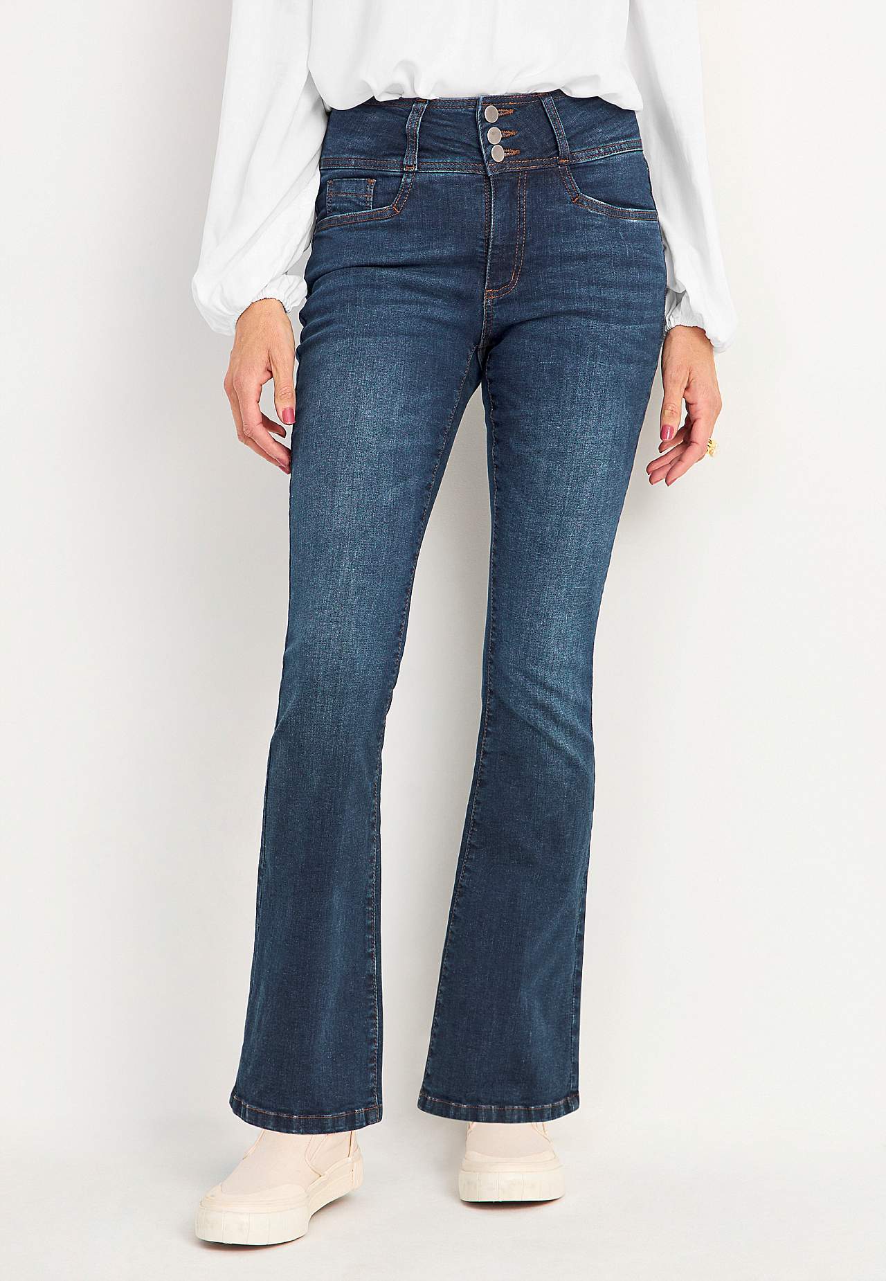 Bootcut jeans med hög midja
