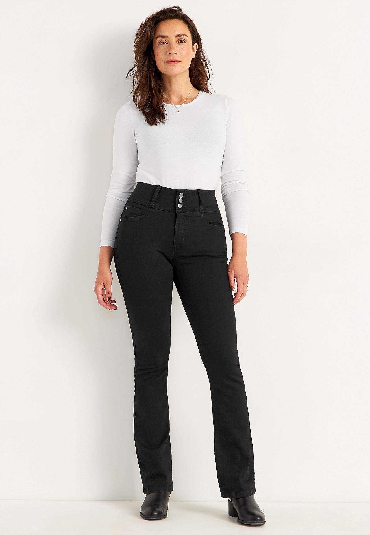Bootcut jeans med hög midja