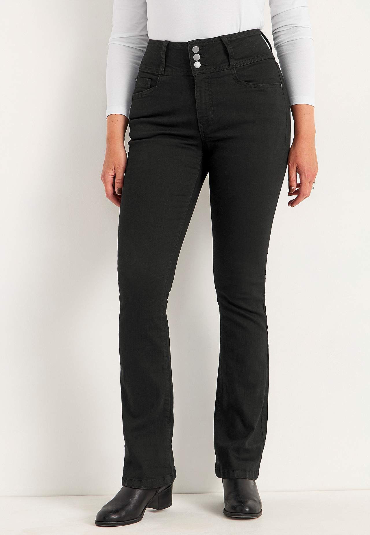 Bootcut jeans med hög midja