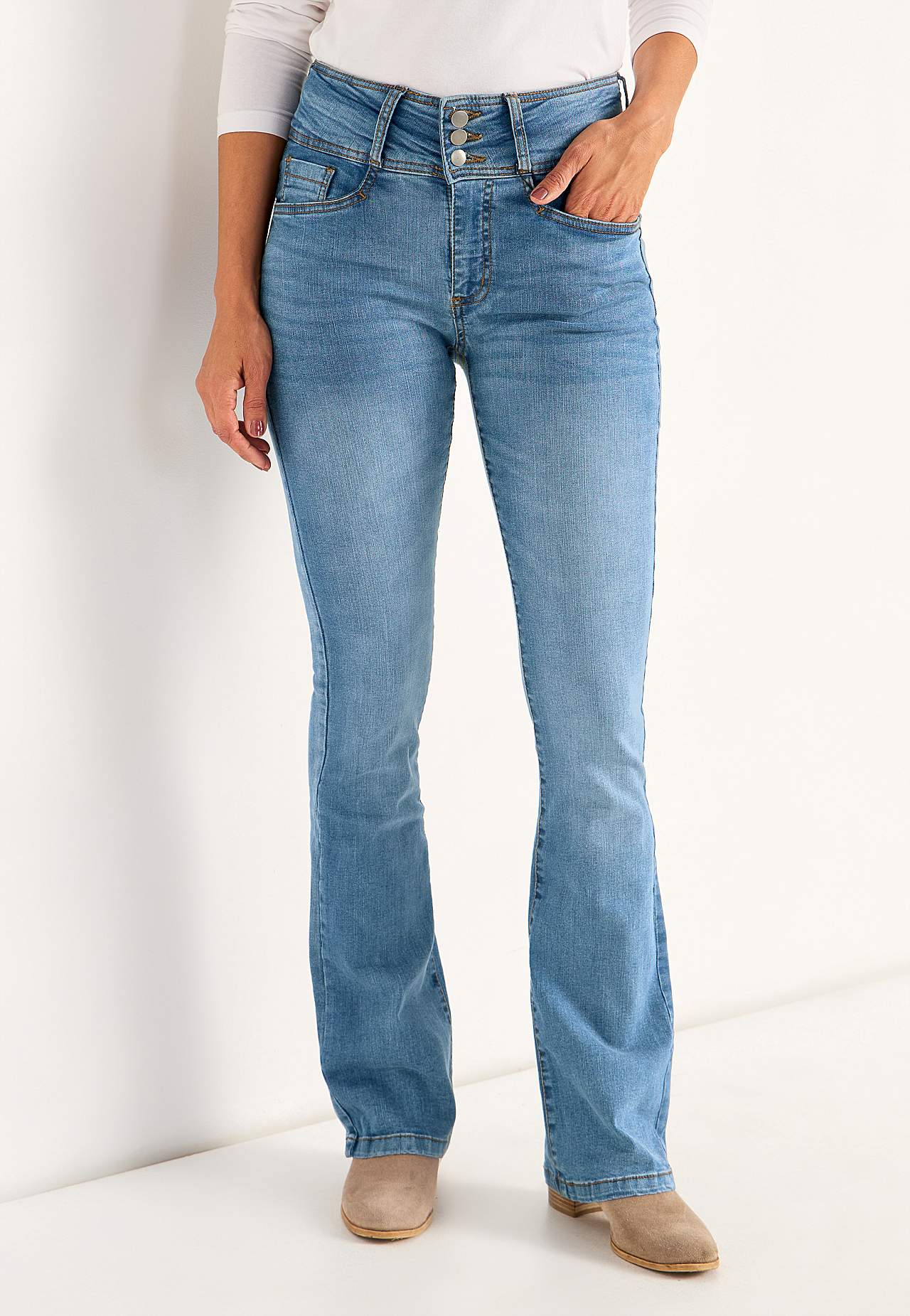 Bootcut jeans med hög midja Jennifer