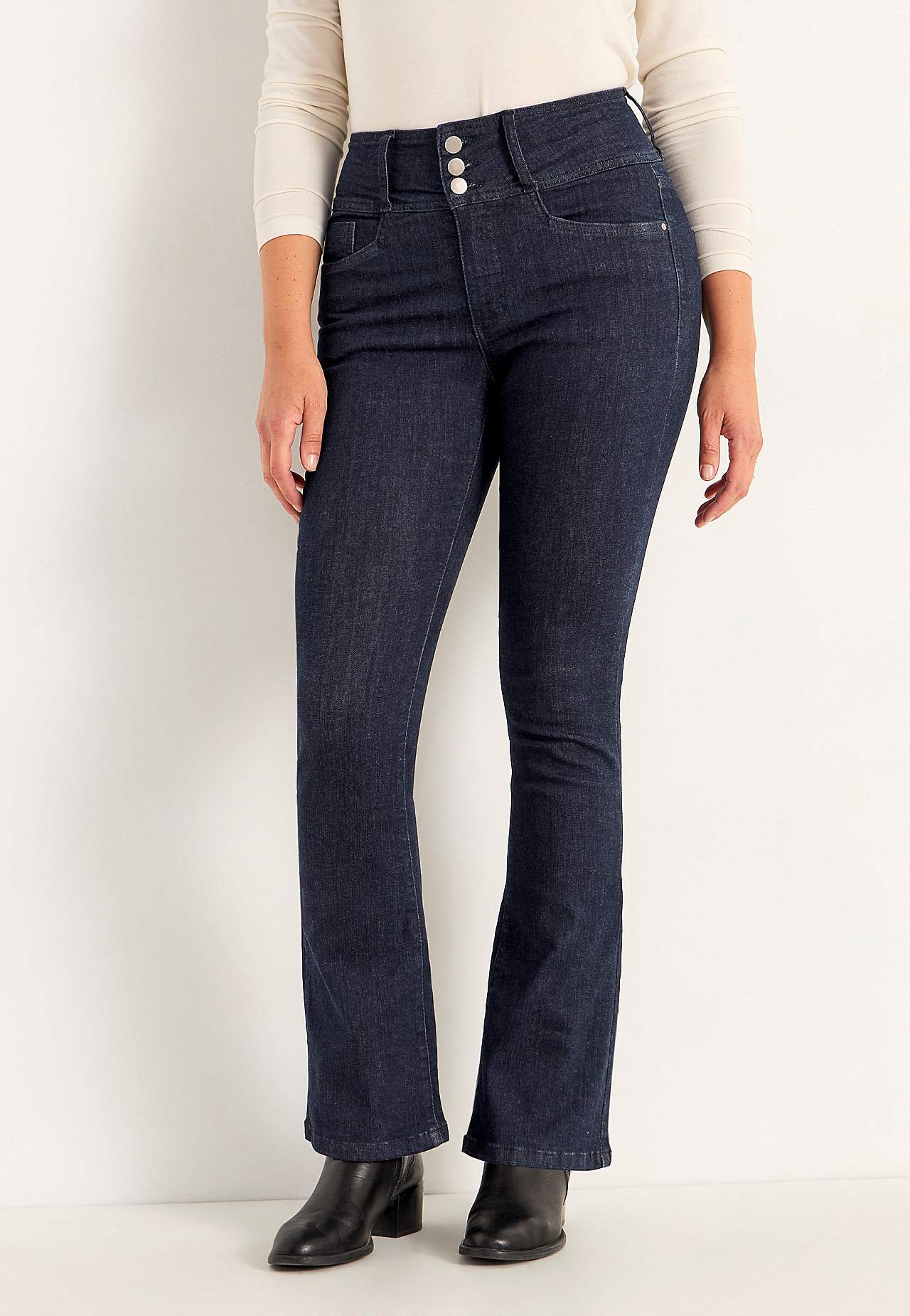 Bootcut jeans med hög midja