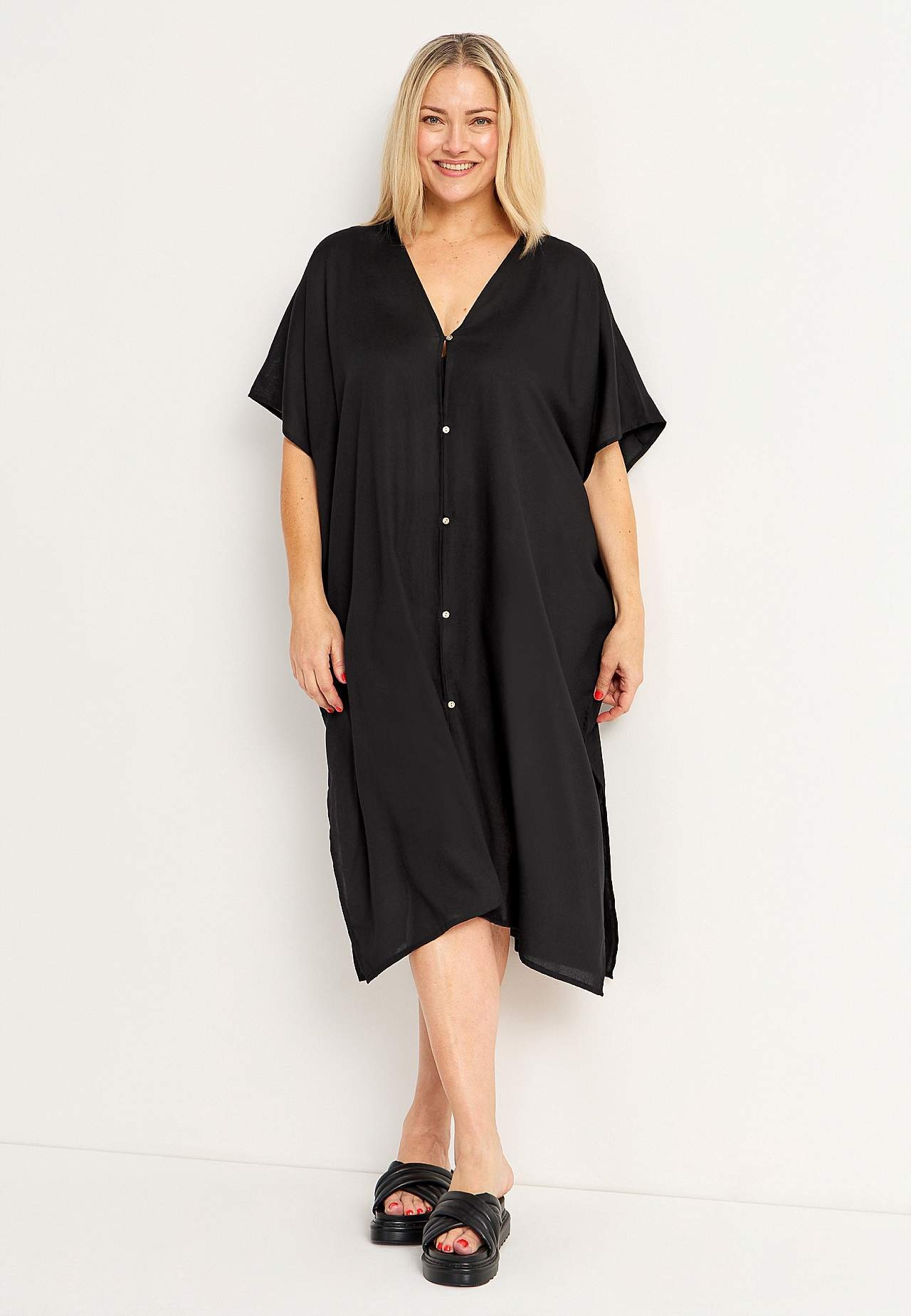Strandkaftan med knappar
