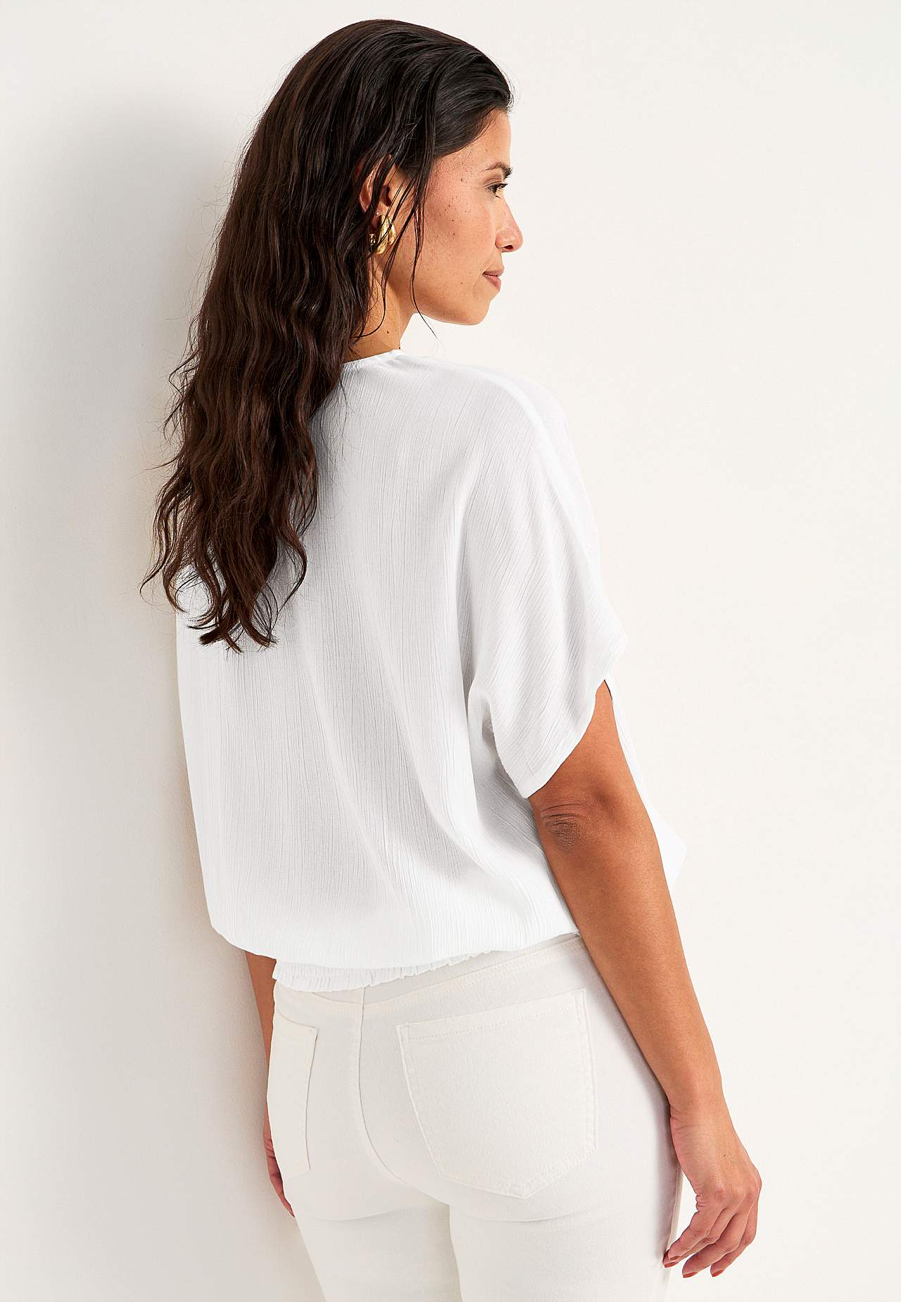 Blus i viskoscrêpe Sanna