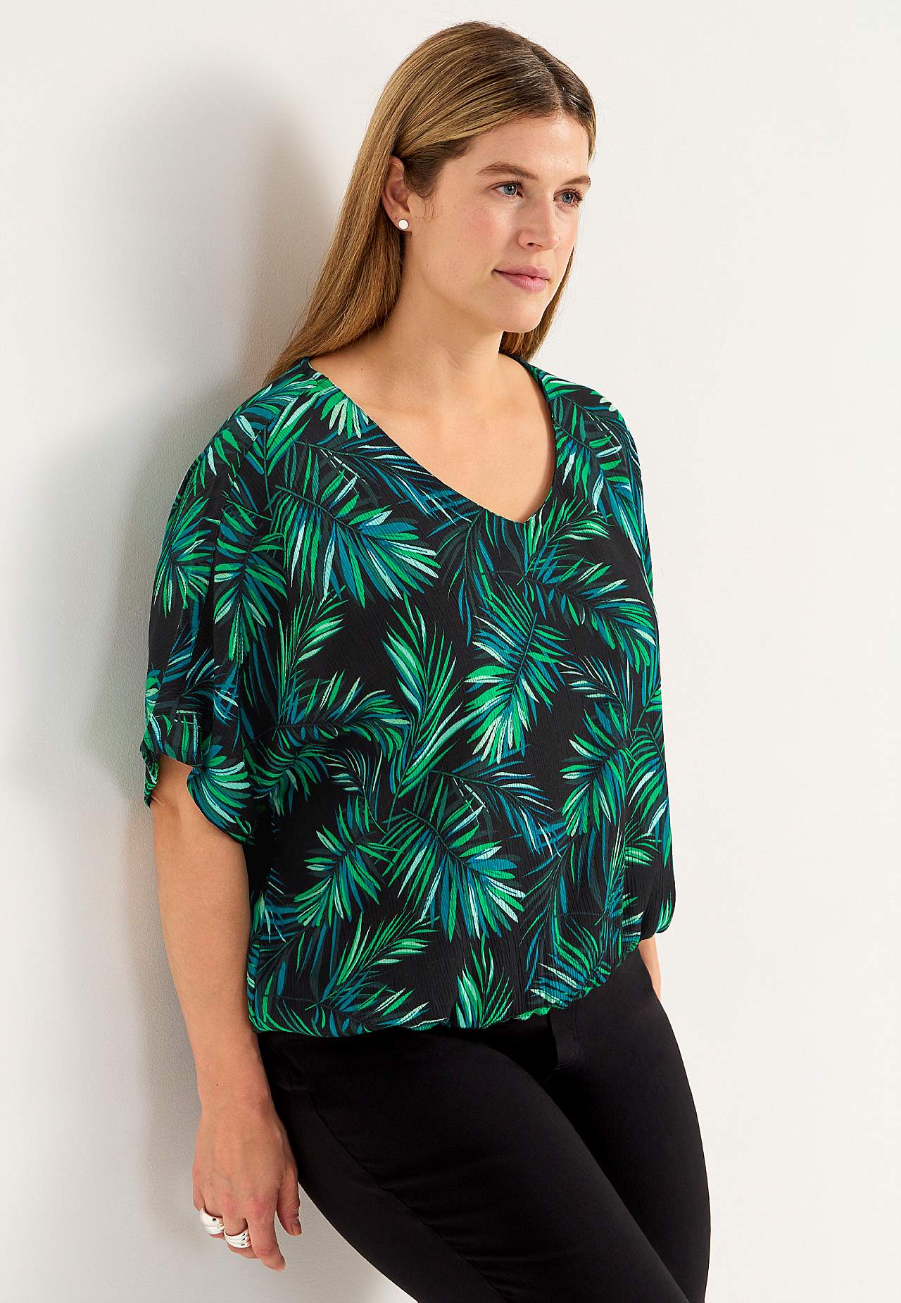 Blus i viskoscrêpe Sanna
