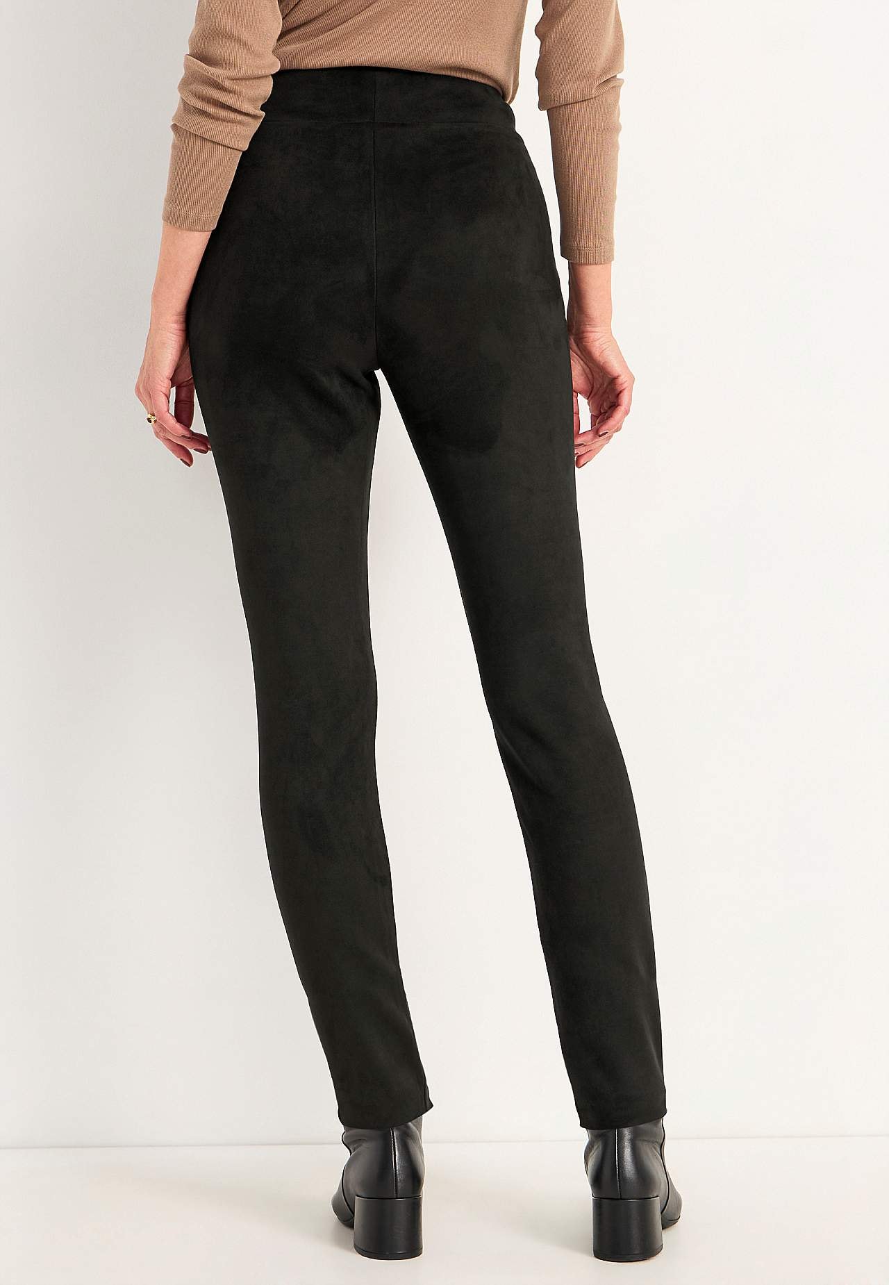 Leggings med mocka-look