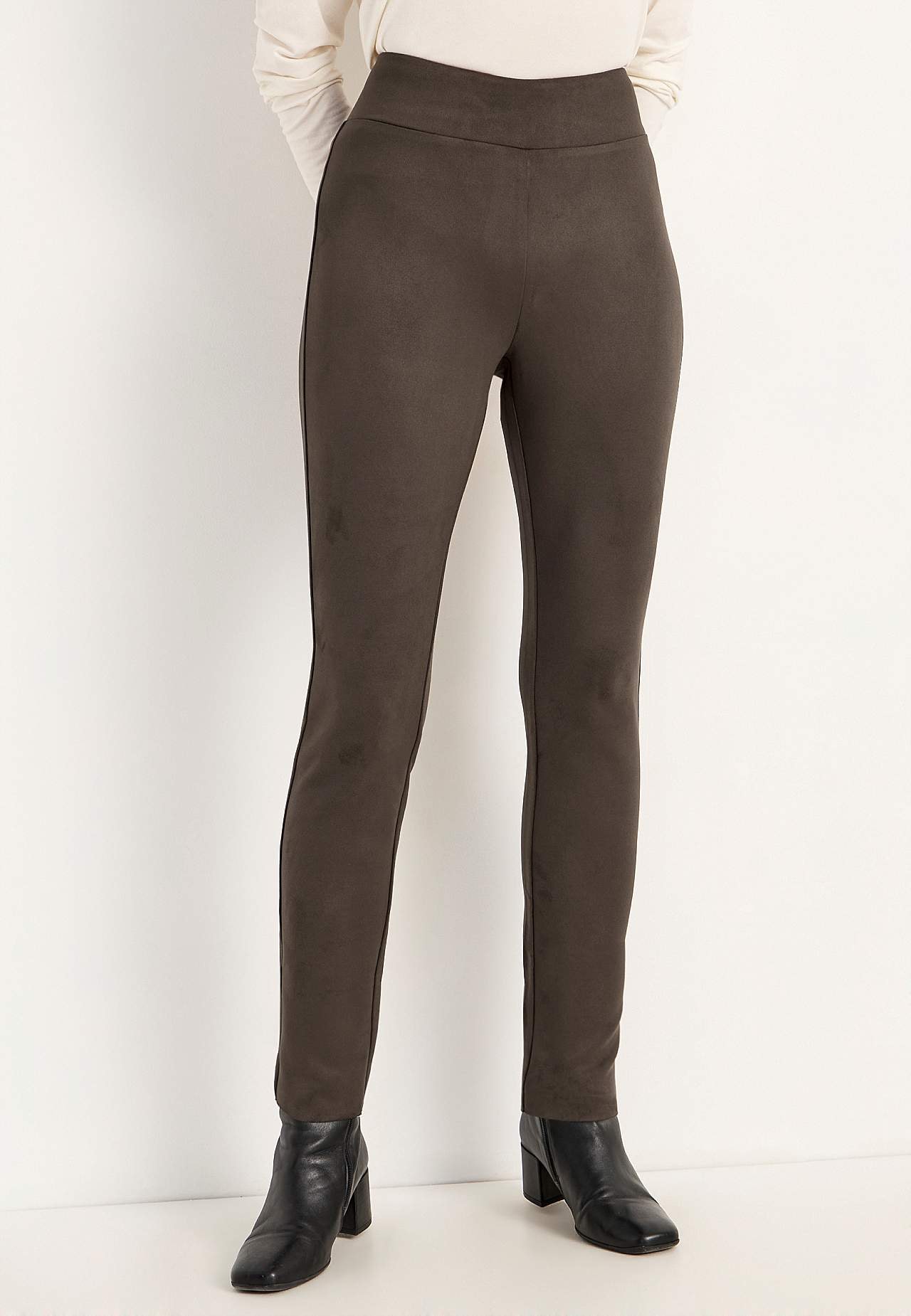 Leggings med mocka-look