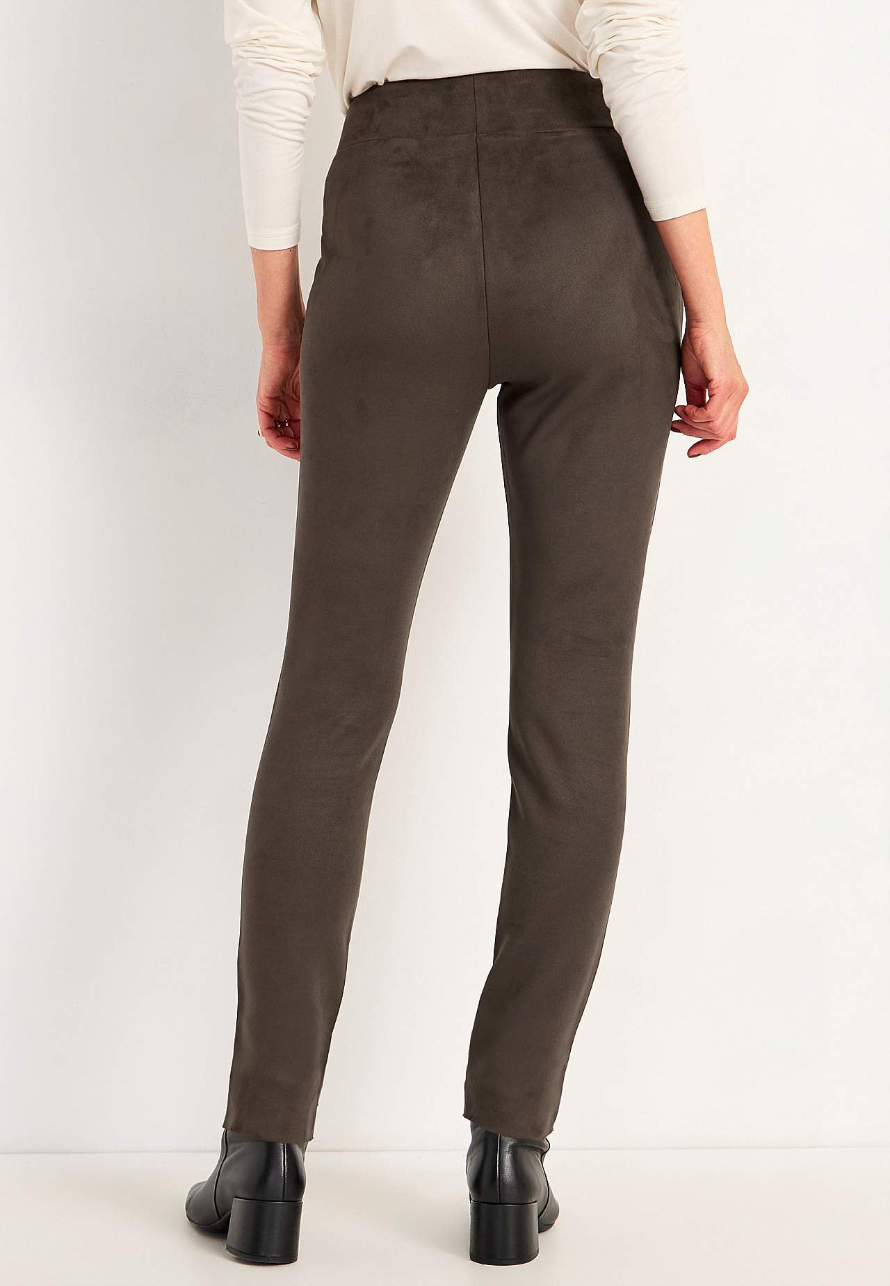 Leggings med mocka-look