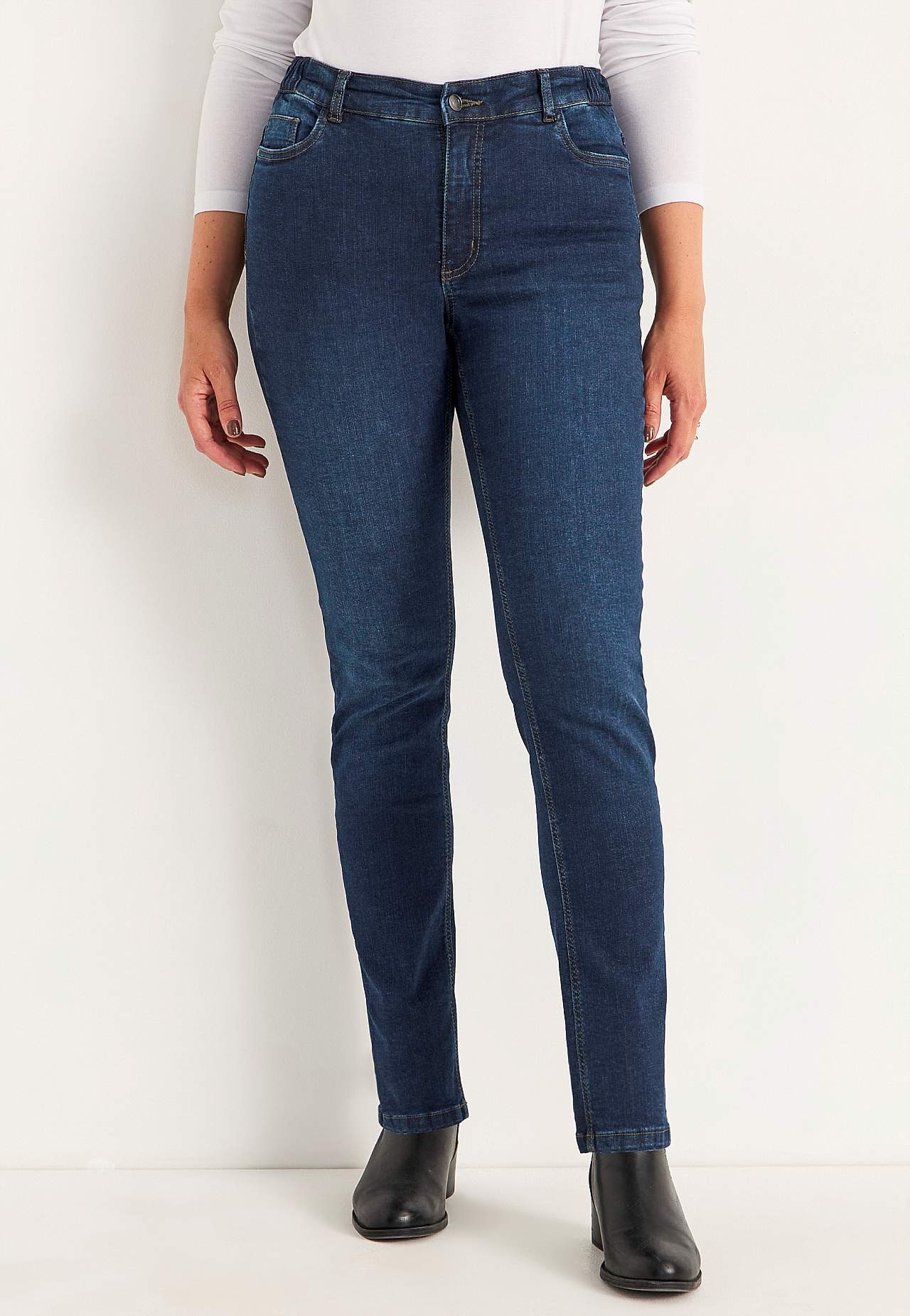 Jeans med resår i sidorna