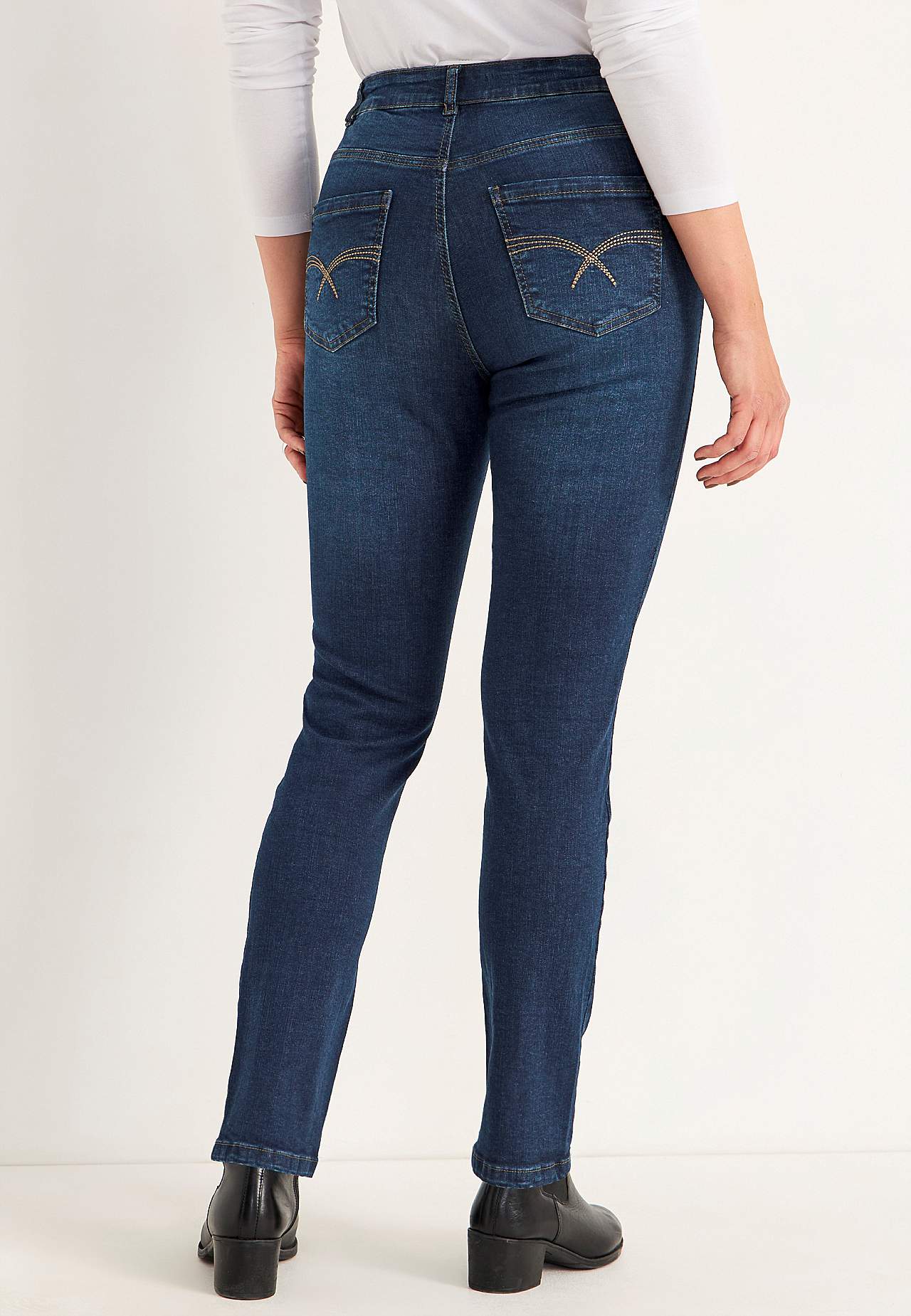 Jeans med resår i sidorna