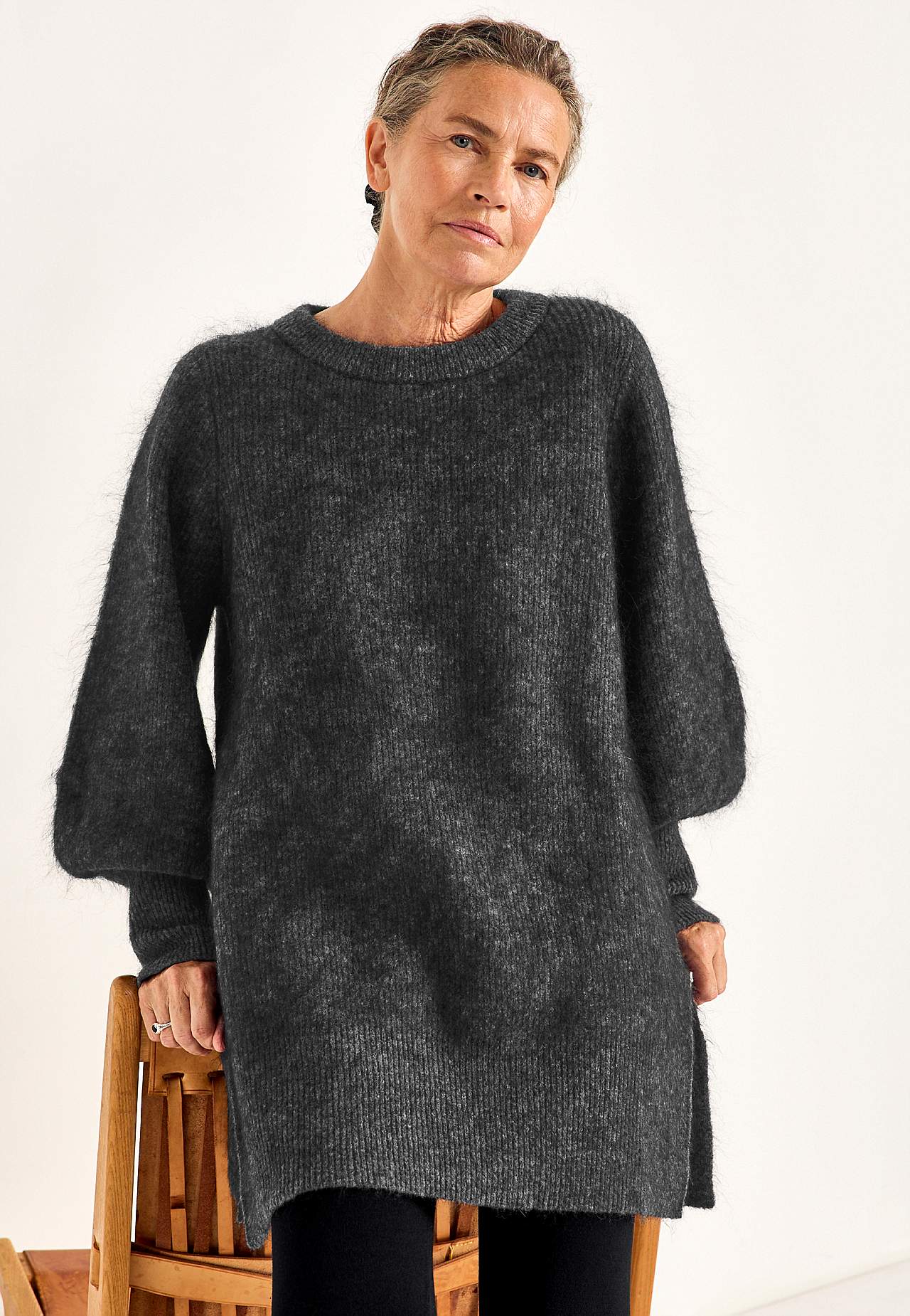 Tunika Premium i mohair- och ullblandning