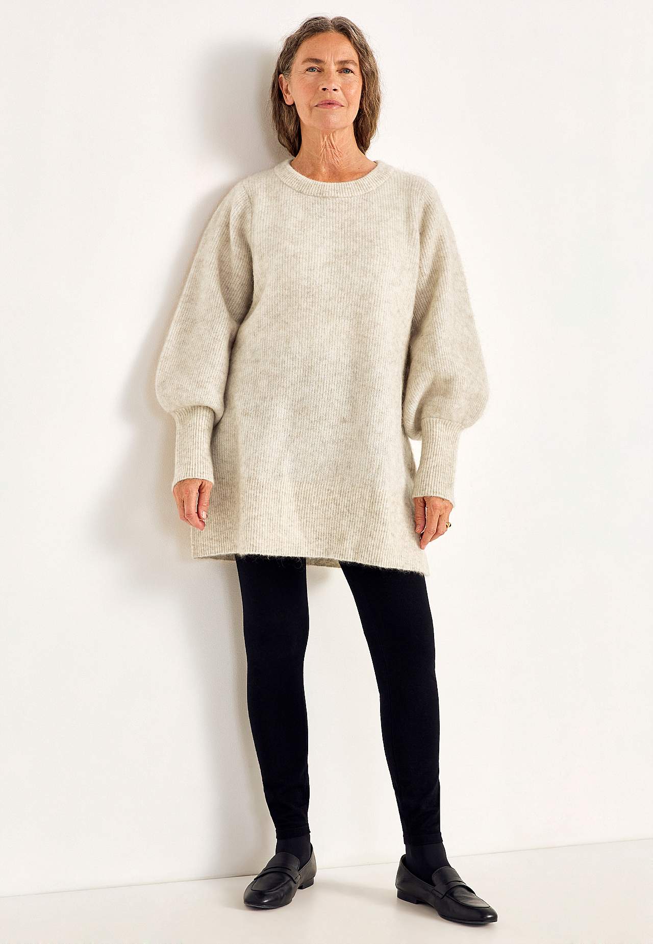 Tunika Premium i mohair- och ullblandning