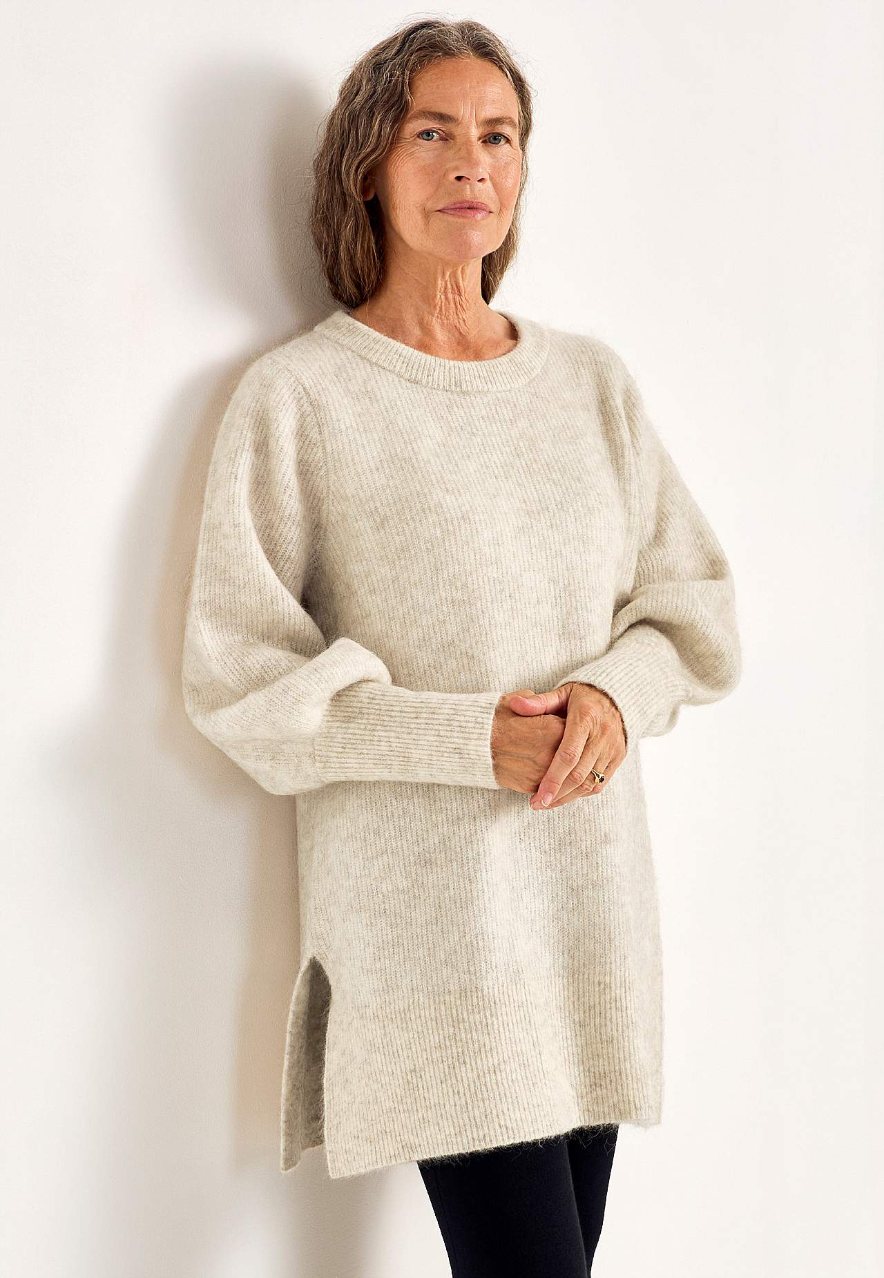 Tunika Premium i mohair- och ullblandning