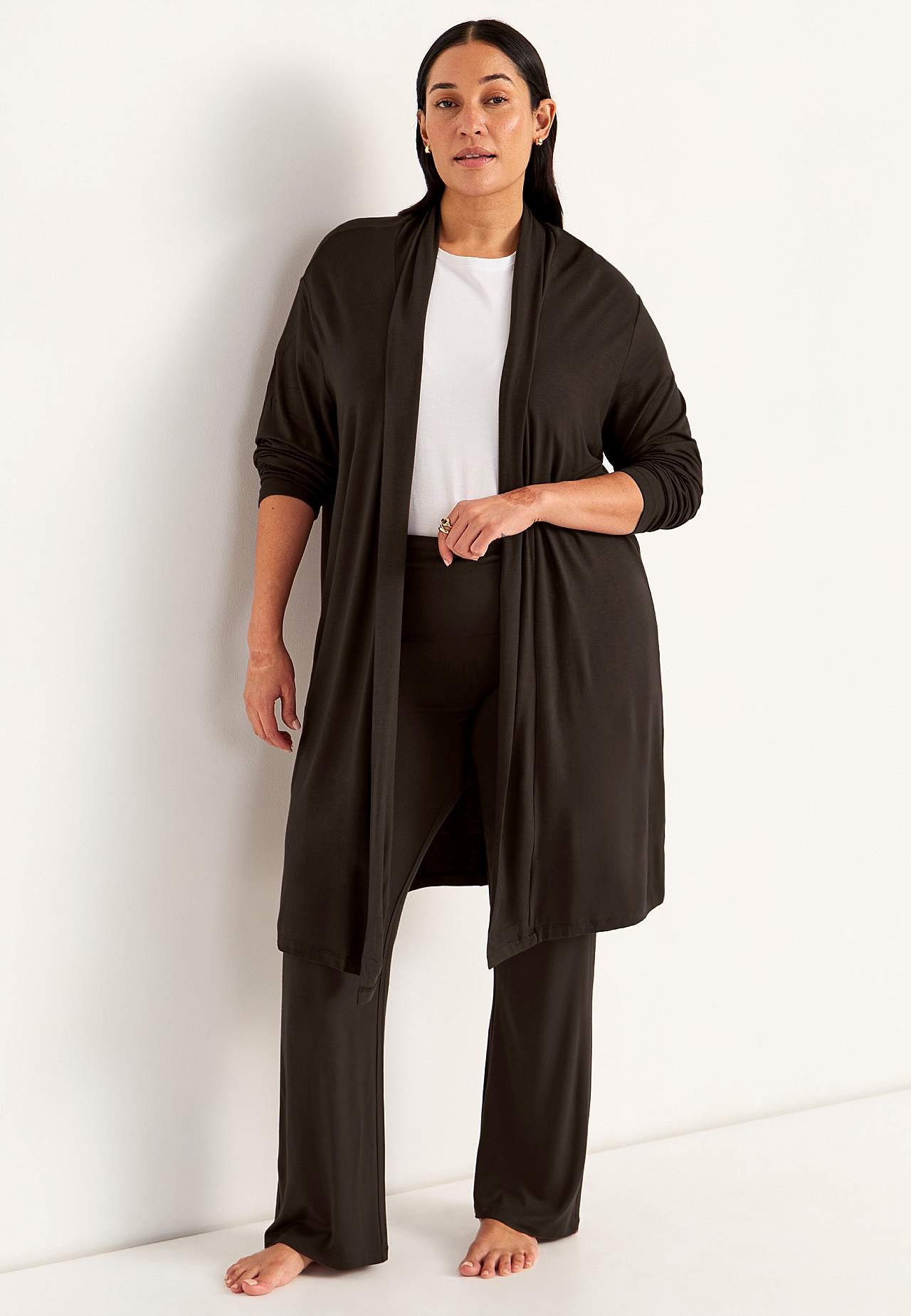 Lång cardigan i trikå Sofia