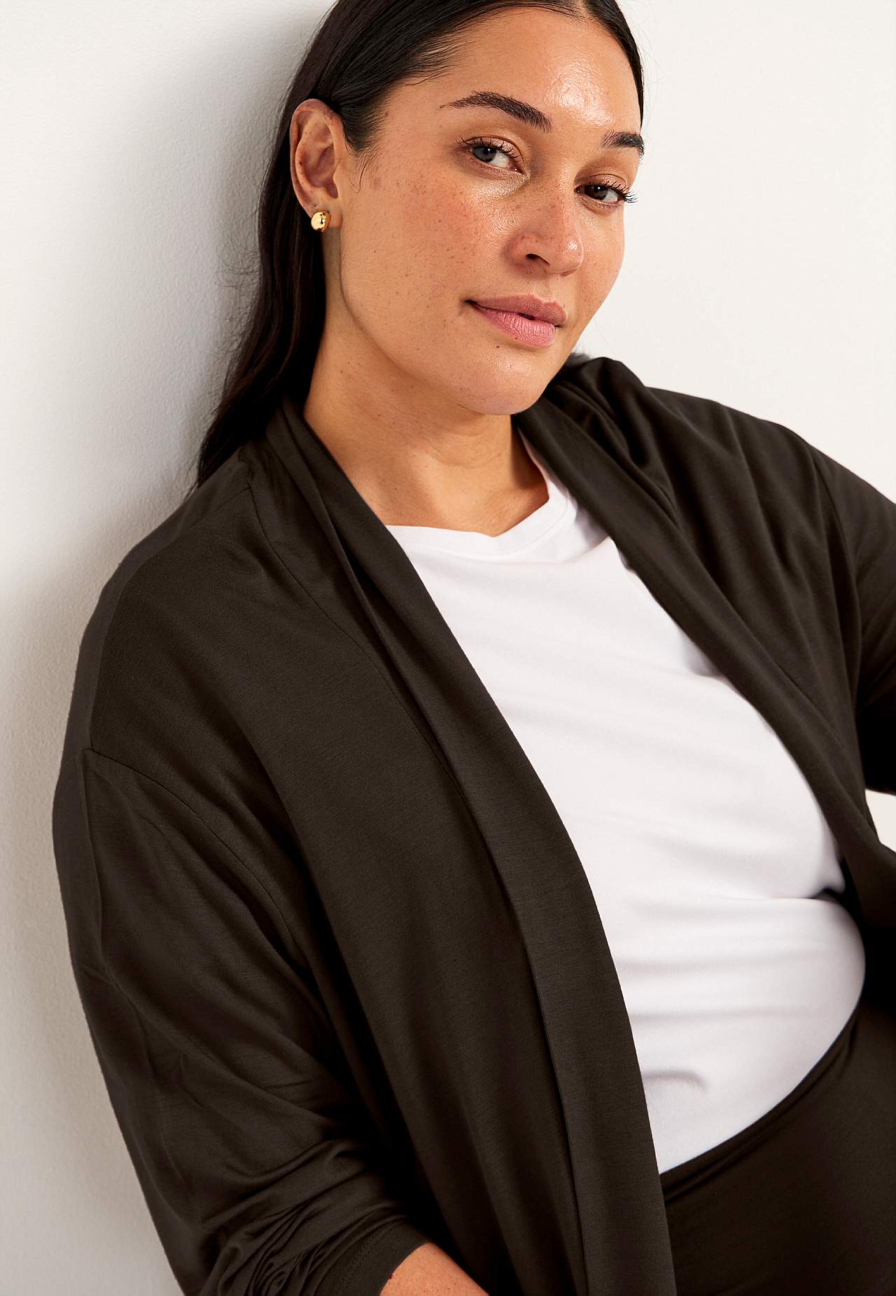 Lång cardigan i trikå Sofia