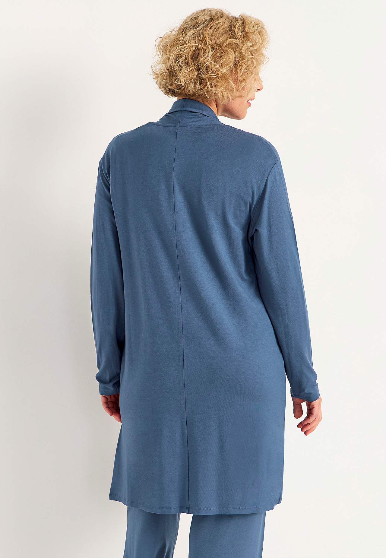 Lång cardigan i trikå