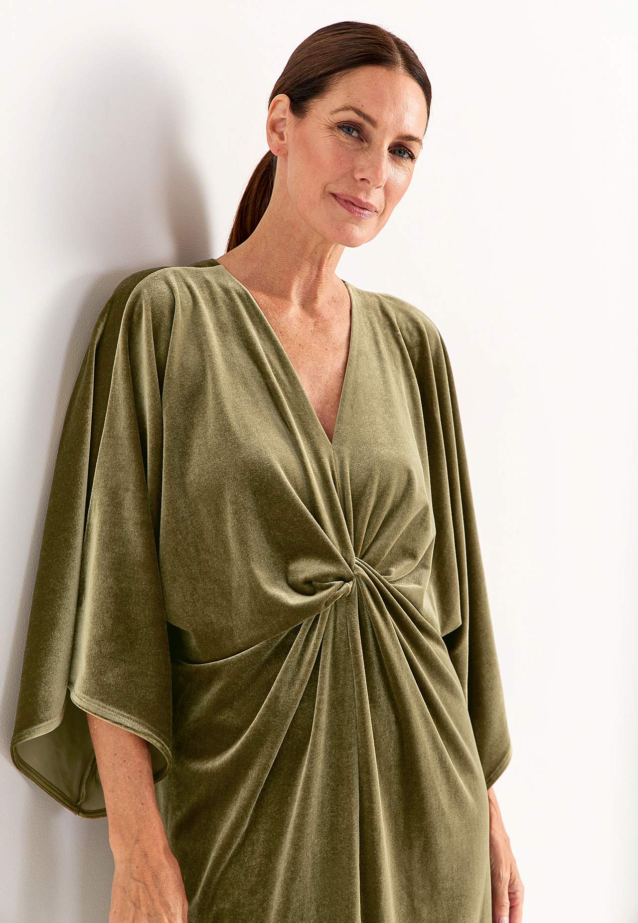 Elegant kaftanklänning i velour