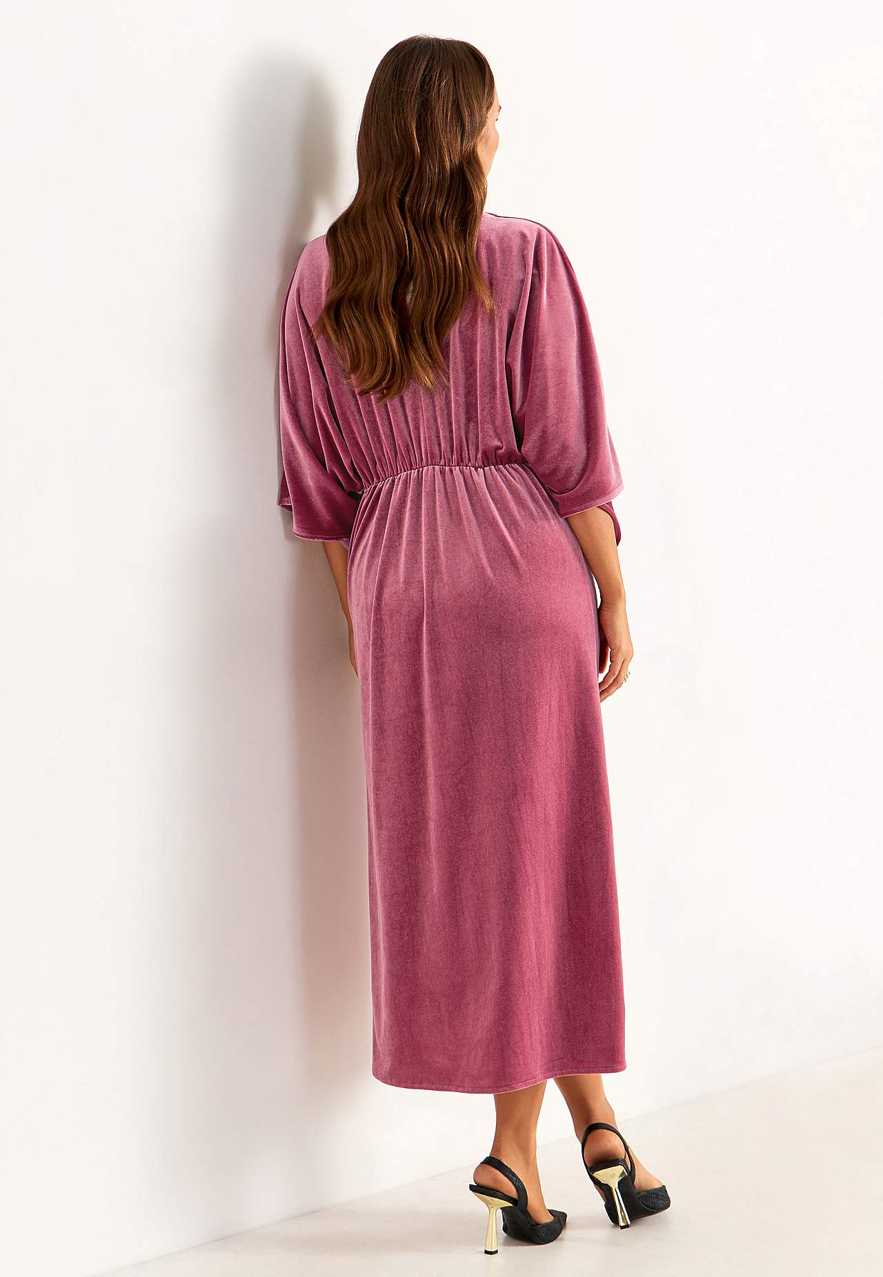 Elegant kaftanklänning i velour