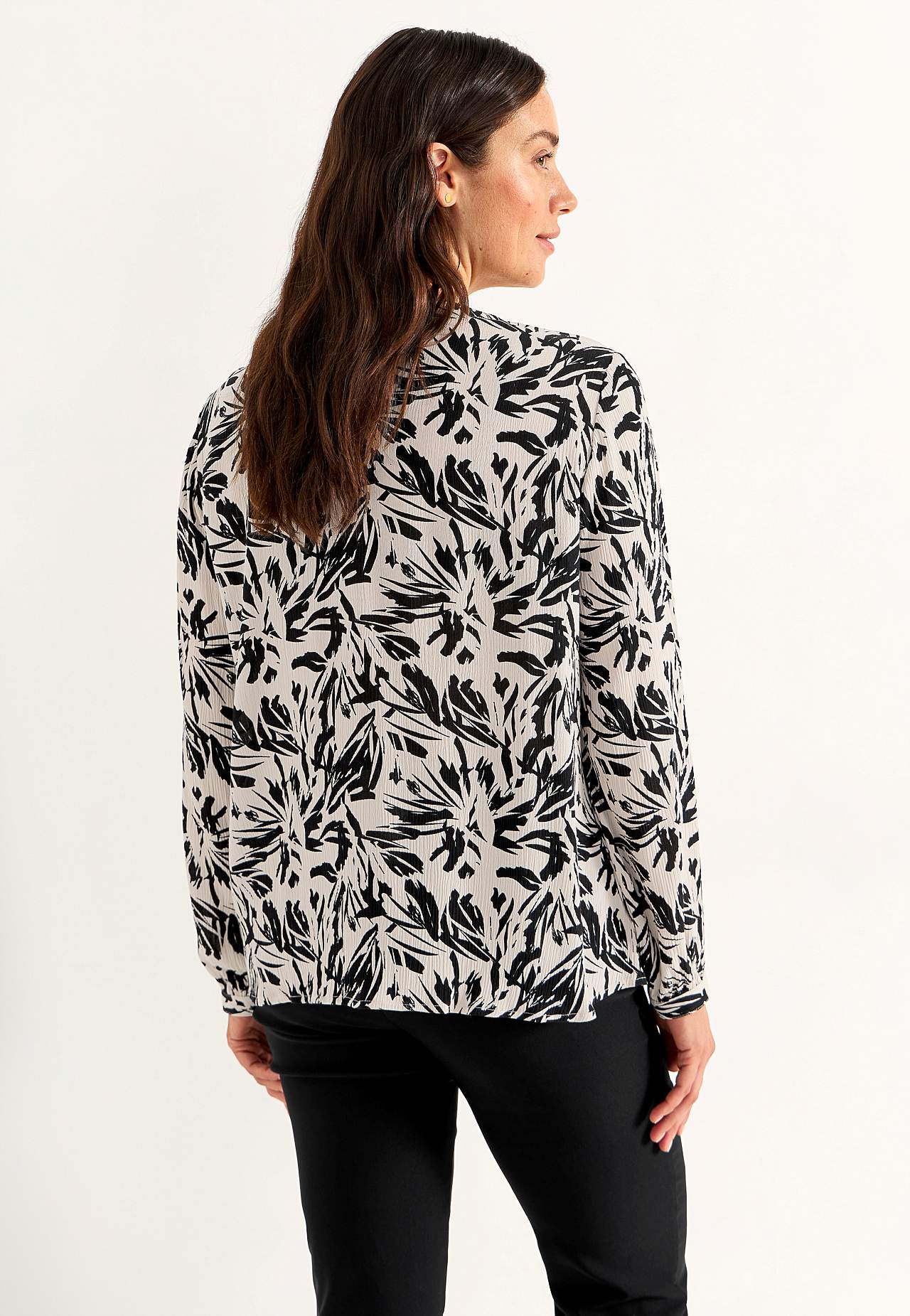 Blus med crepe-kvalitet