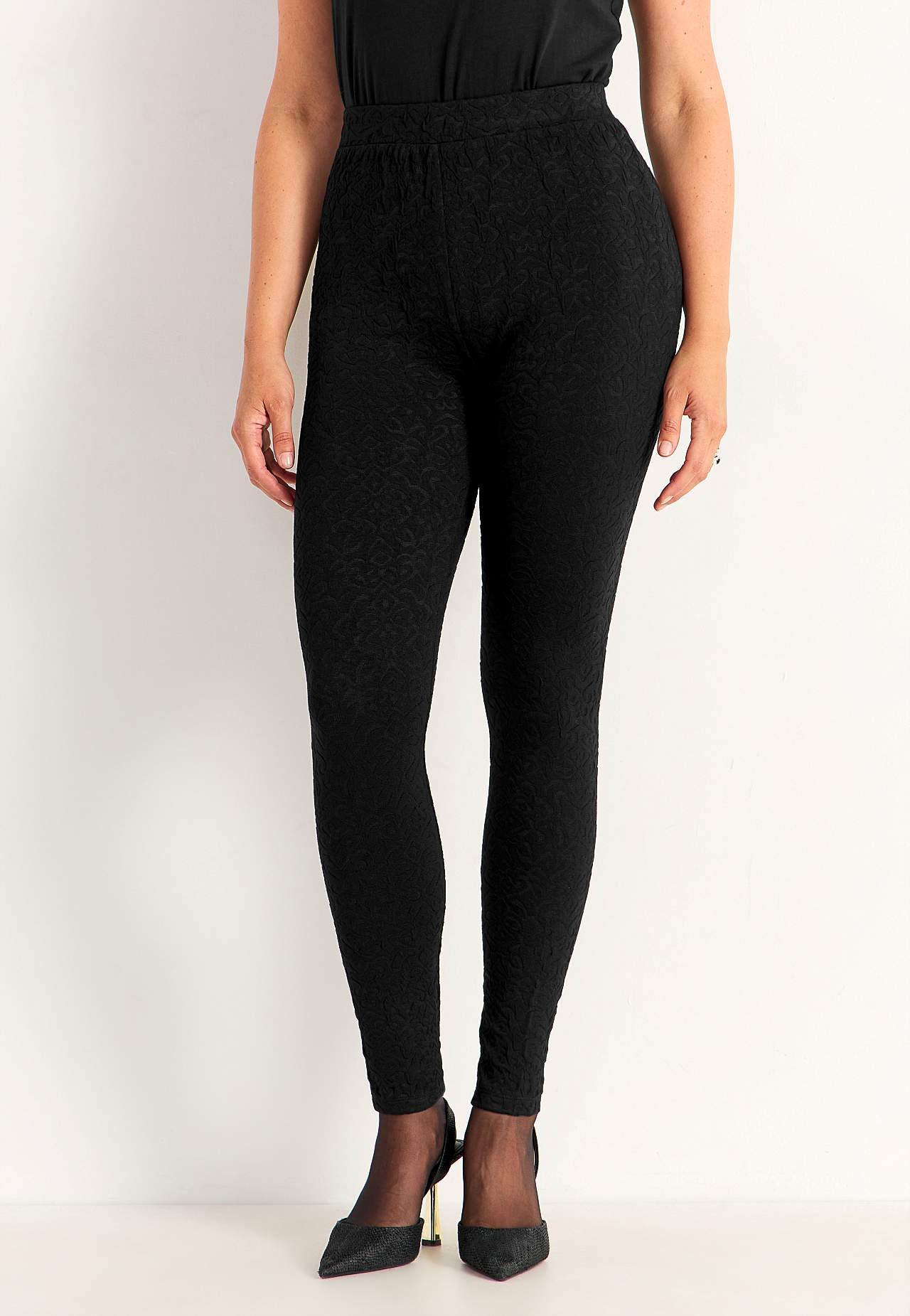Leggings med strukturmönster
