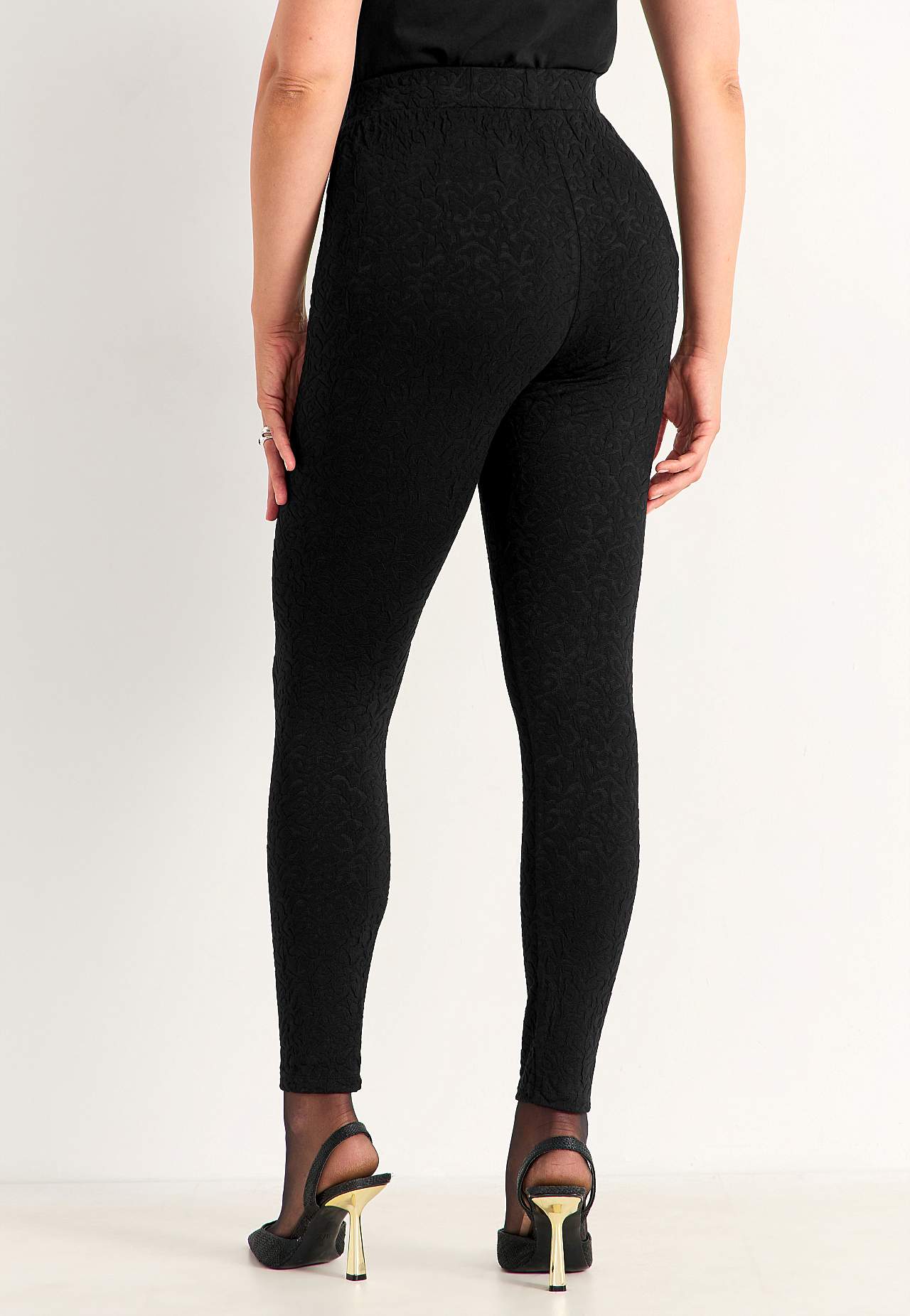 Leggings med strukturmönster