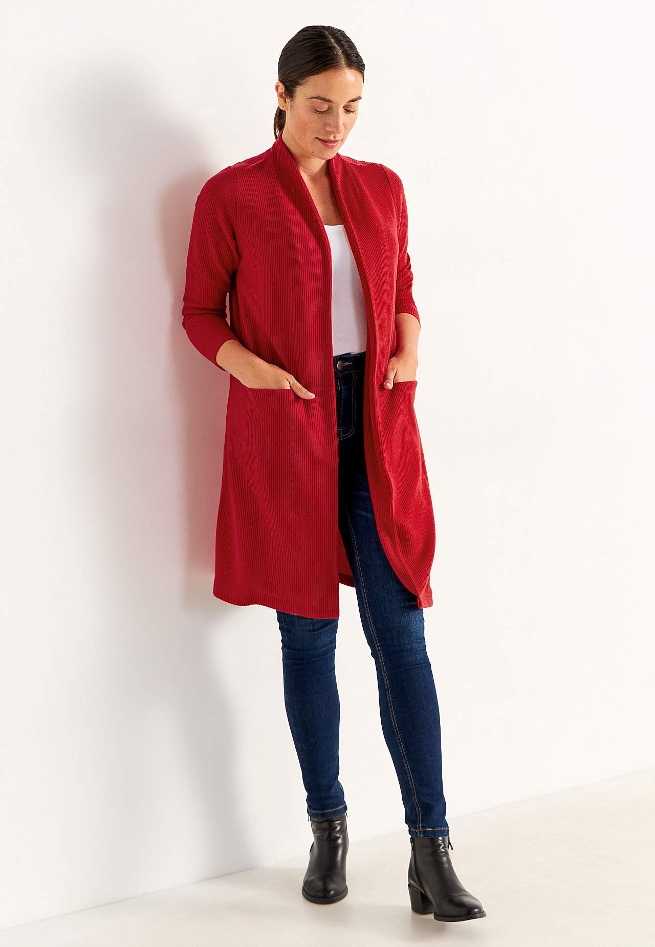 Supermjuk cardigan med fickor