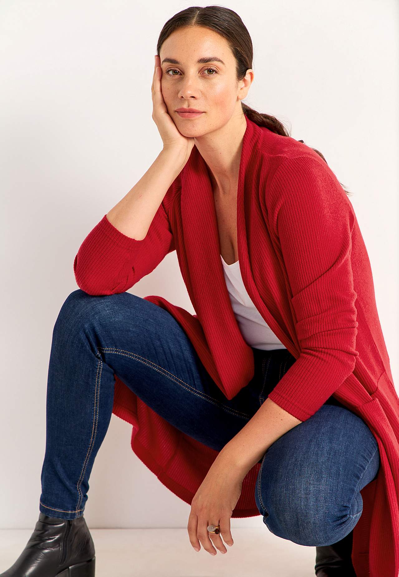 Supermjuk cardigan med fickor
