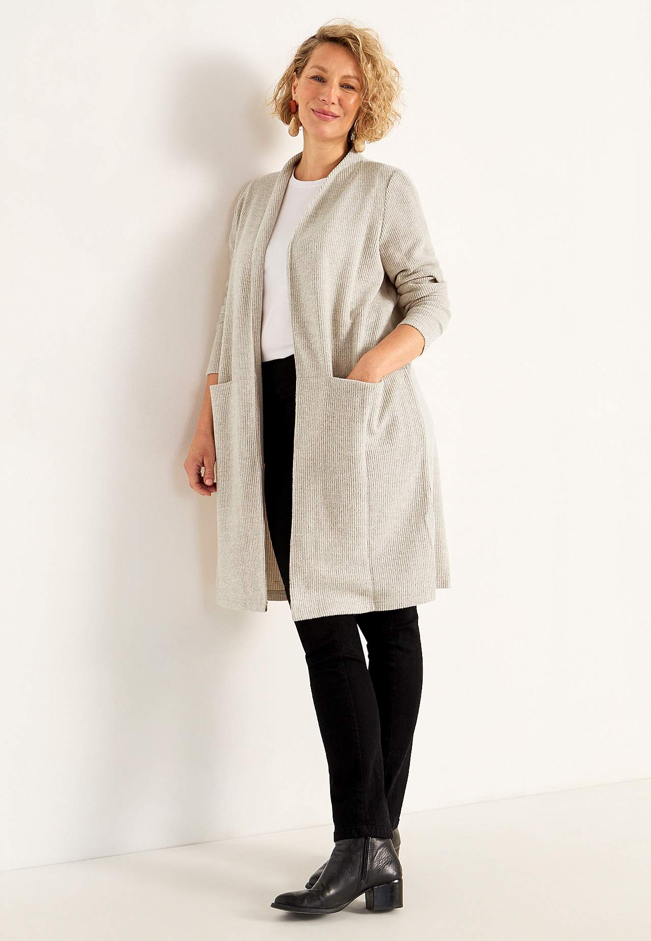 Supermjuk cardigan med fickor