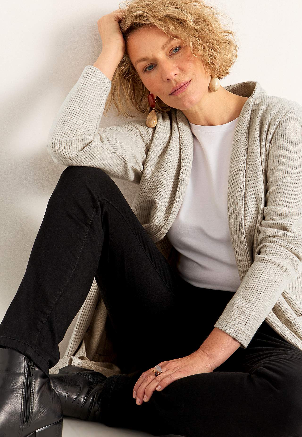 Supermjuk cardigan med fickor