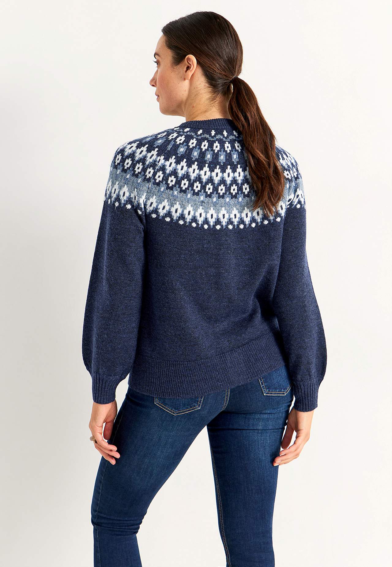 Jacquardmönstrad cardigan