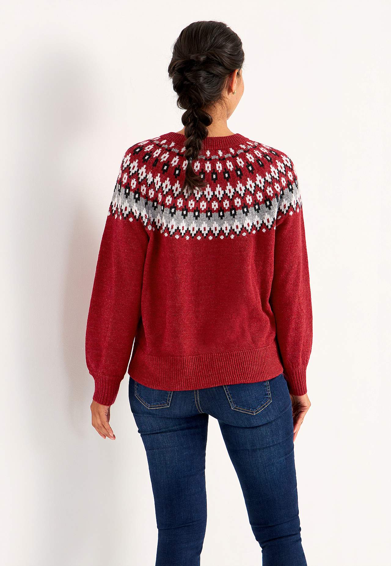 Jacquardmönstrad cardigan
