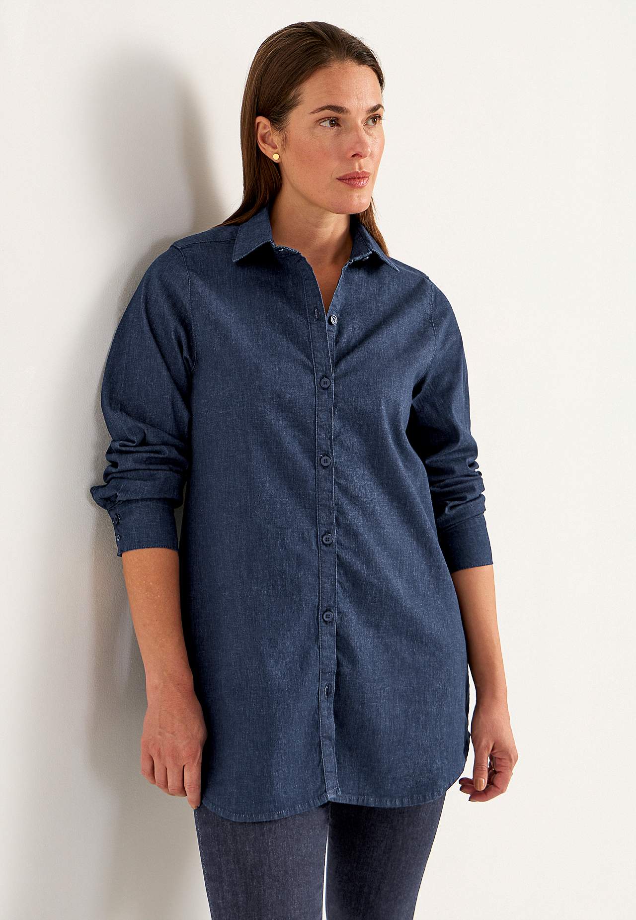 Stretchig tunika i denim
