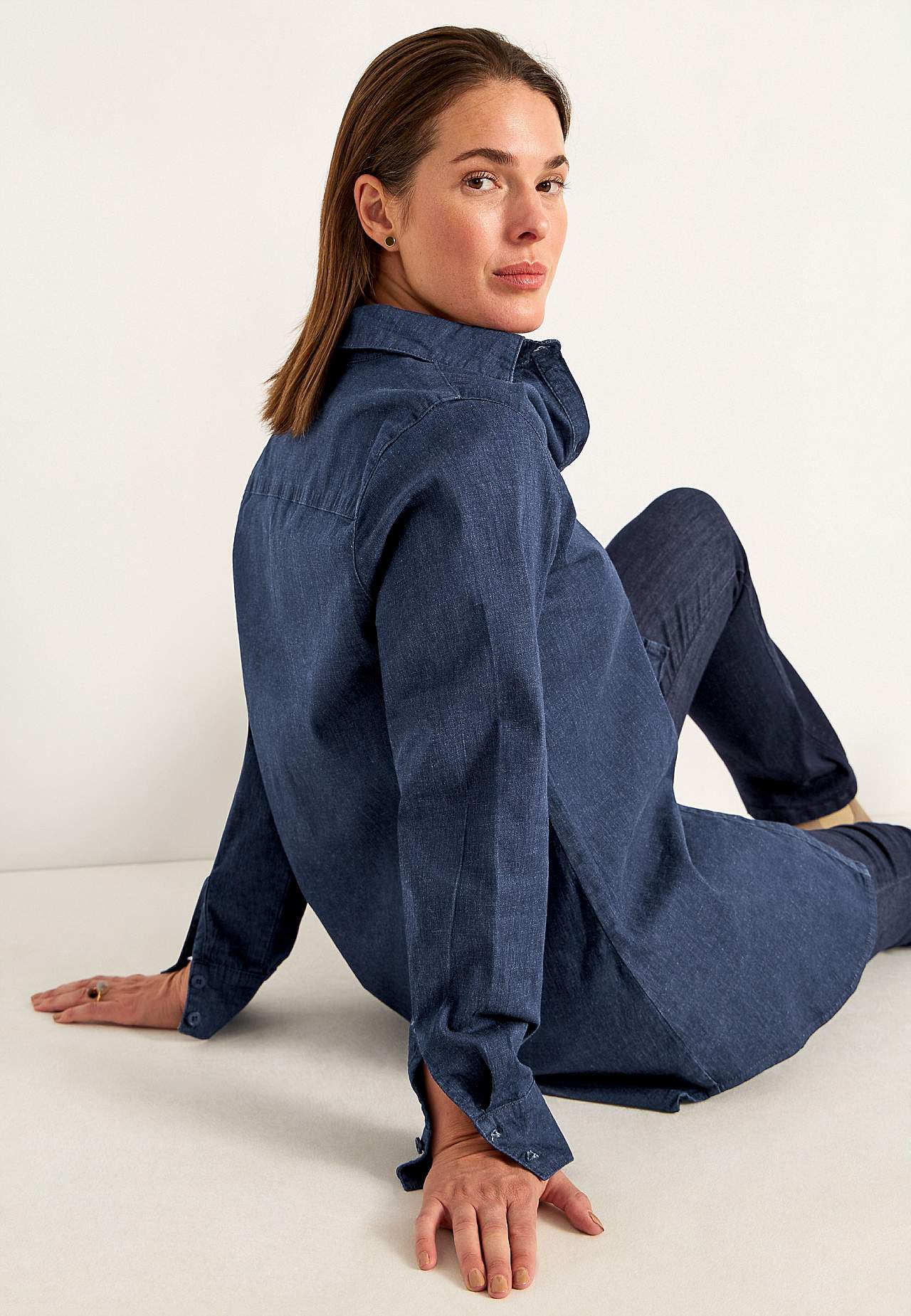 Stretchig tunika i denim