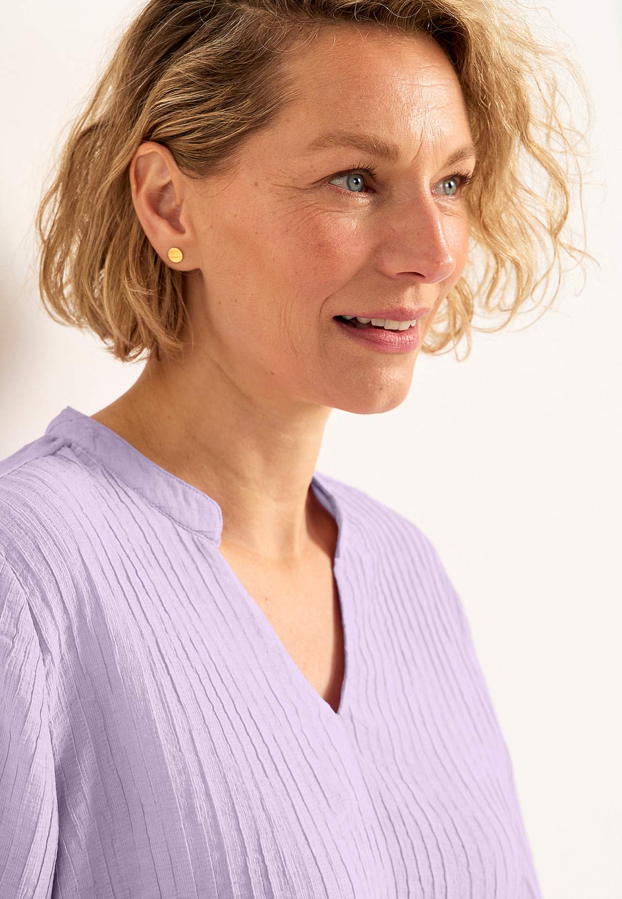 Vävd blus med struktur