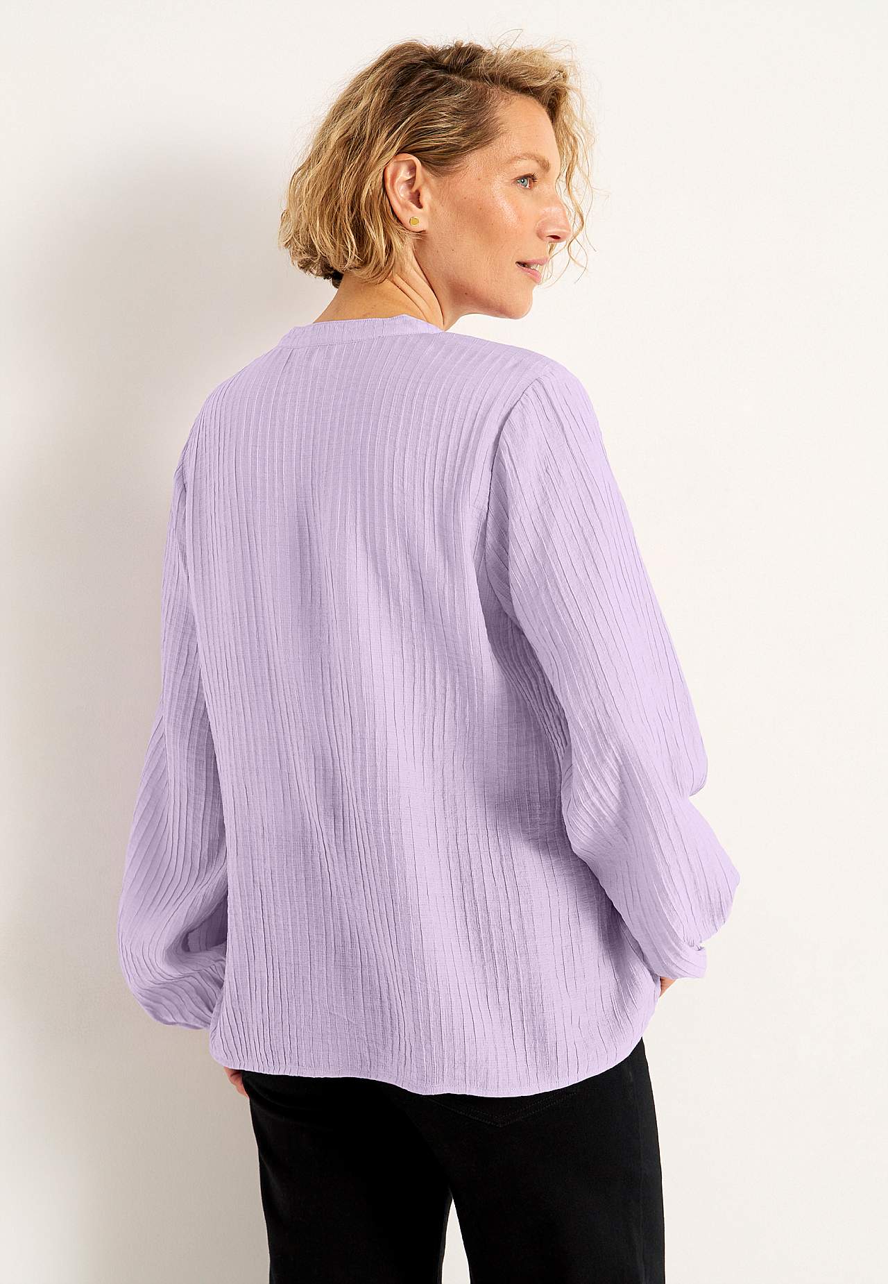 Vävd blus med struktur