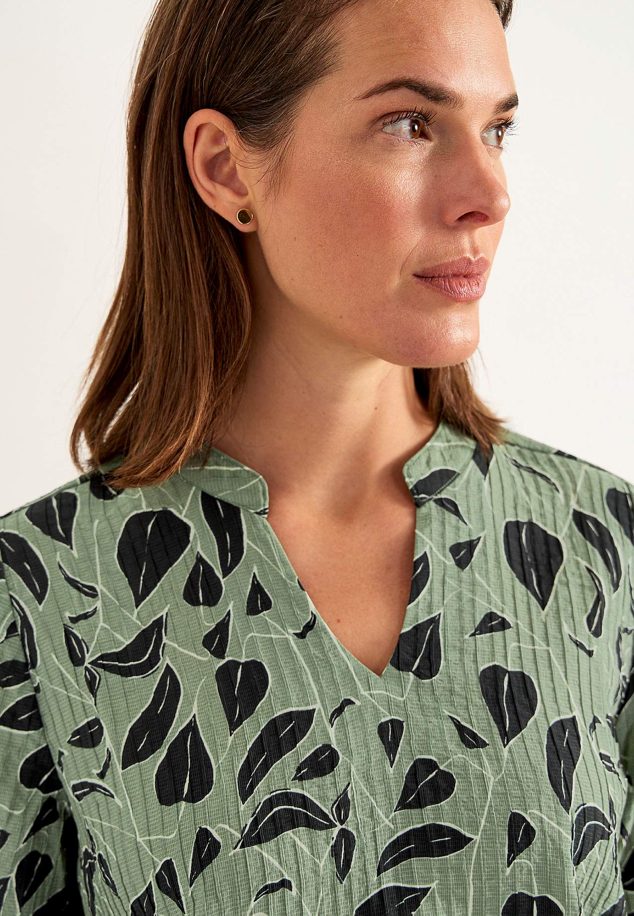 Vävd blus med struktur