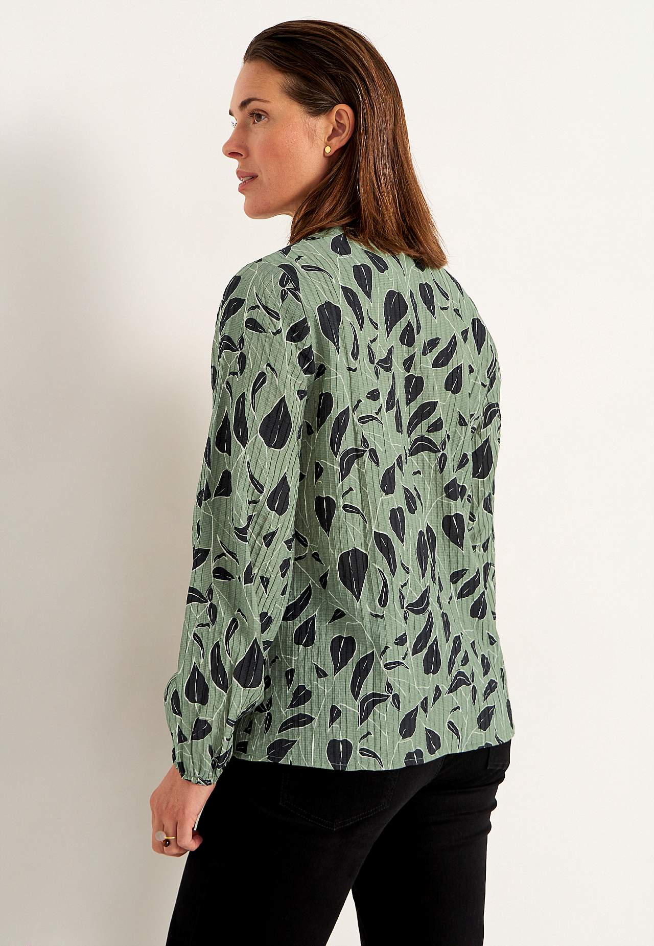 Vävd blus med struktur