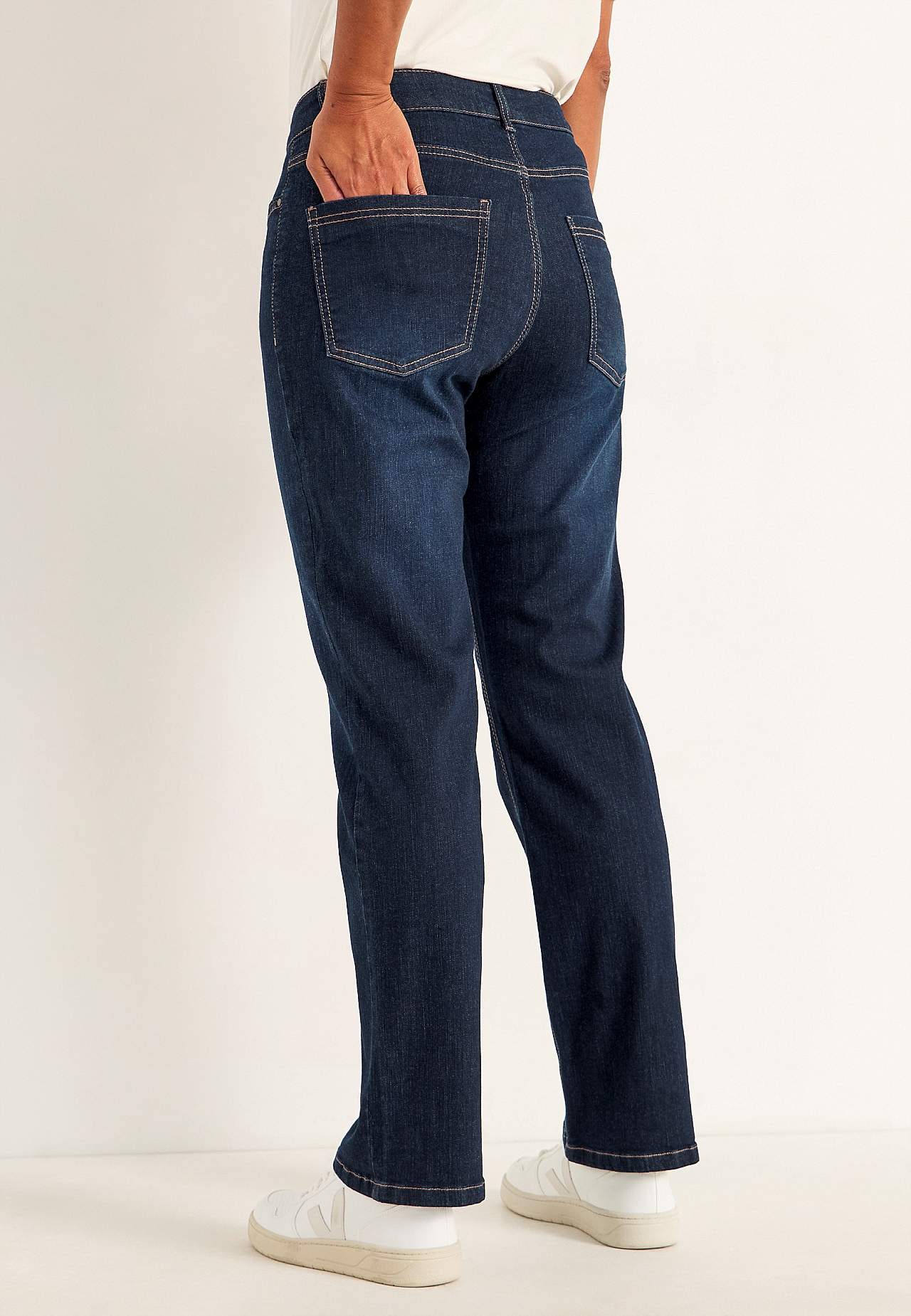 Bekväma stretchjeans med rakt ben